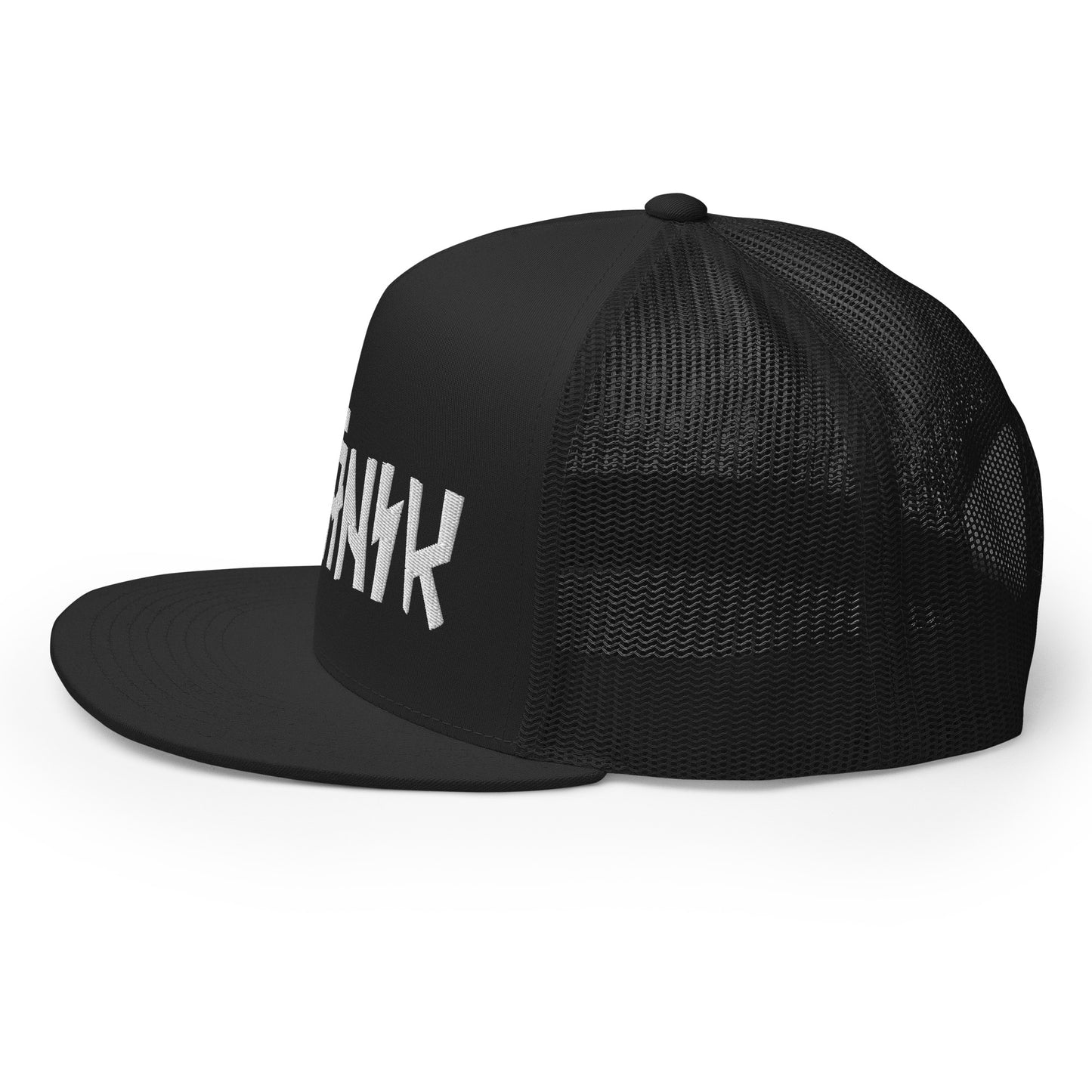 Kranik Brand Hat / Trucker Cap / Moto Logo / 3D Puff / Black / White