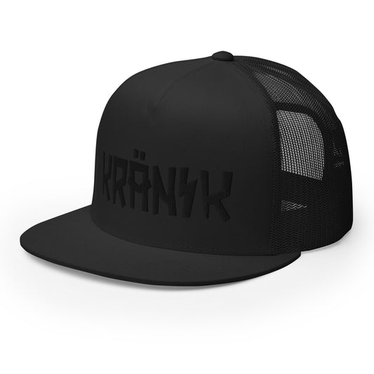 Kranik Brand Hat / Trucker Cap / Moto Logo / 3D Puff / Black / Black