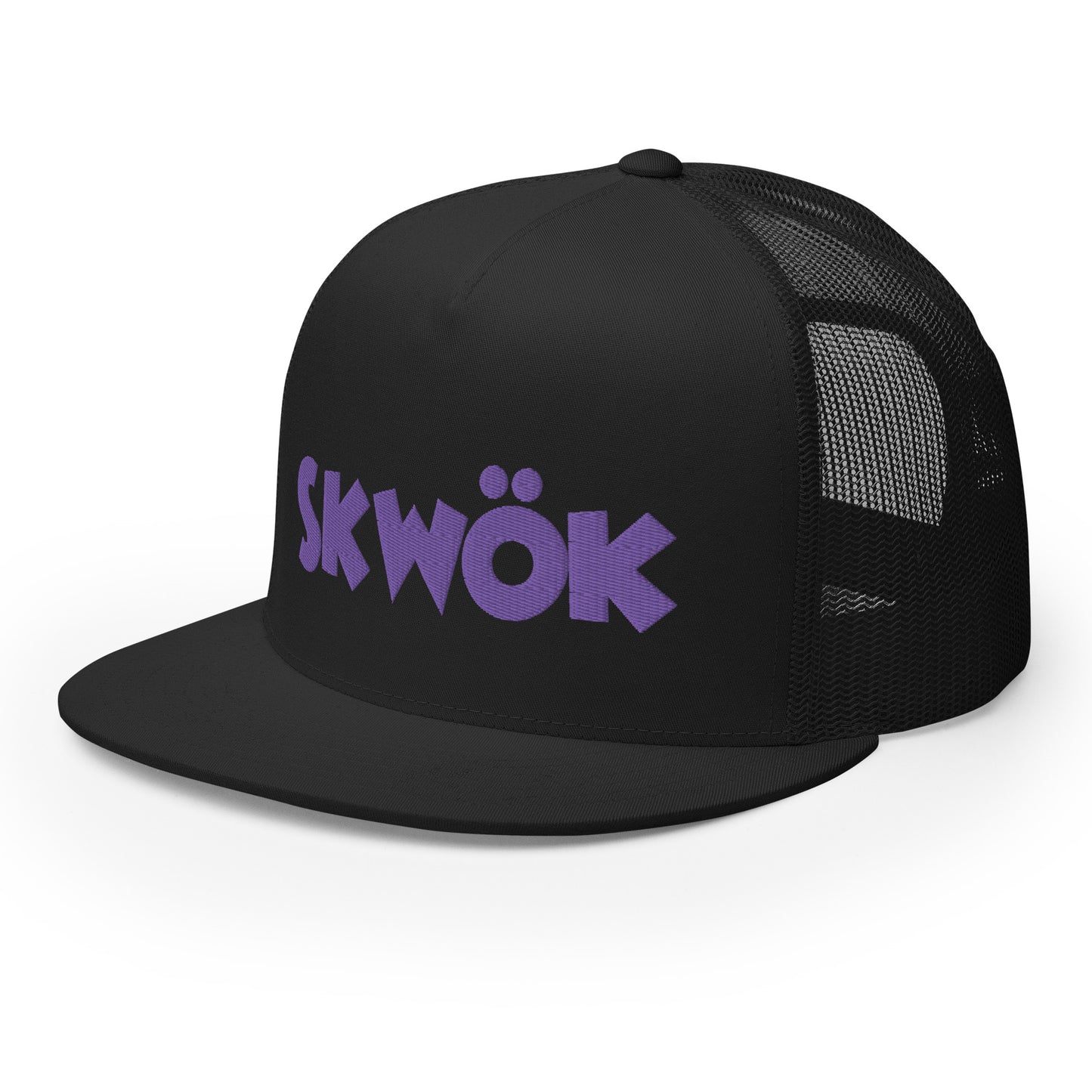 Skwok Brand / Hat / Trucker Cap / OG Logo / 3D Puff / Black / Purple