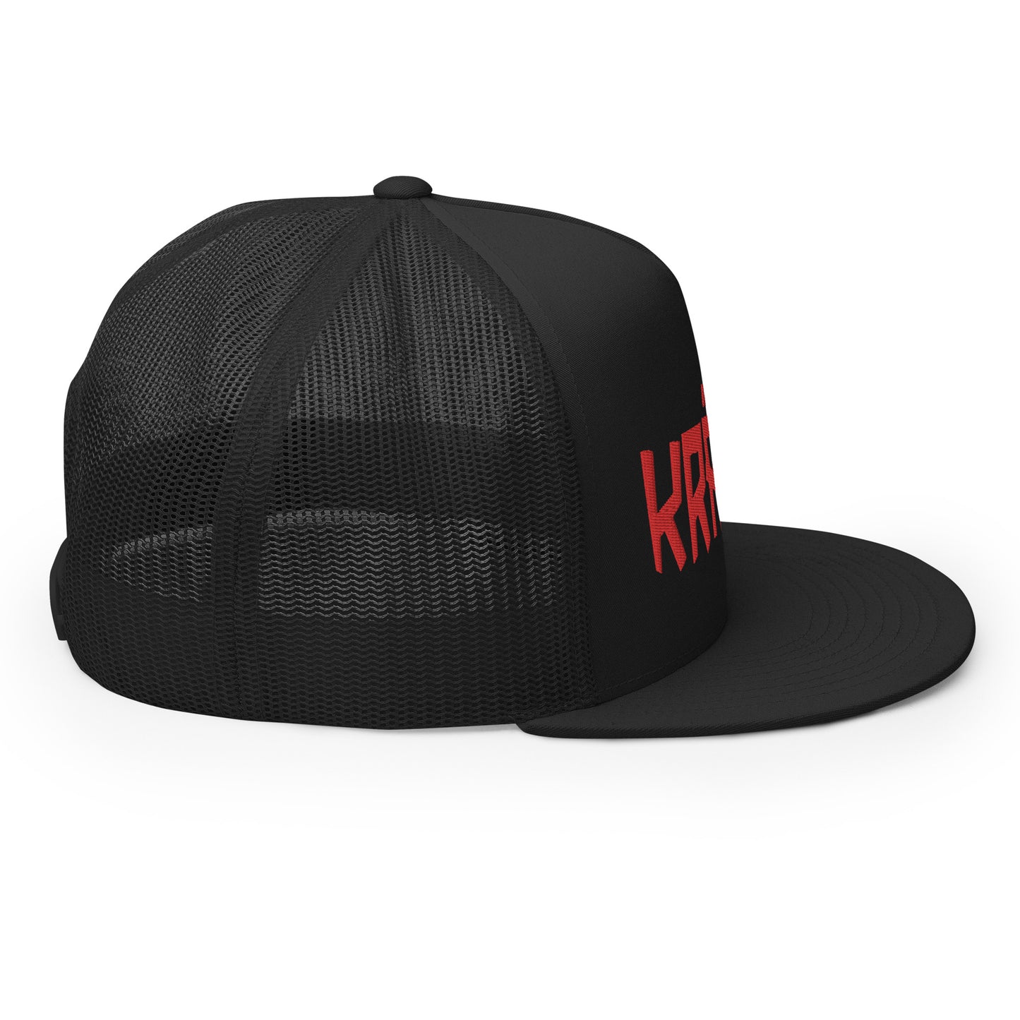 Kranik Brand Hat / Trucker Cap / Moto Logo / 3D Puff / Black / Red