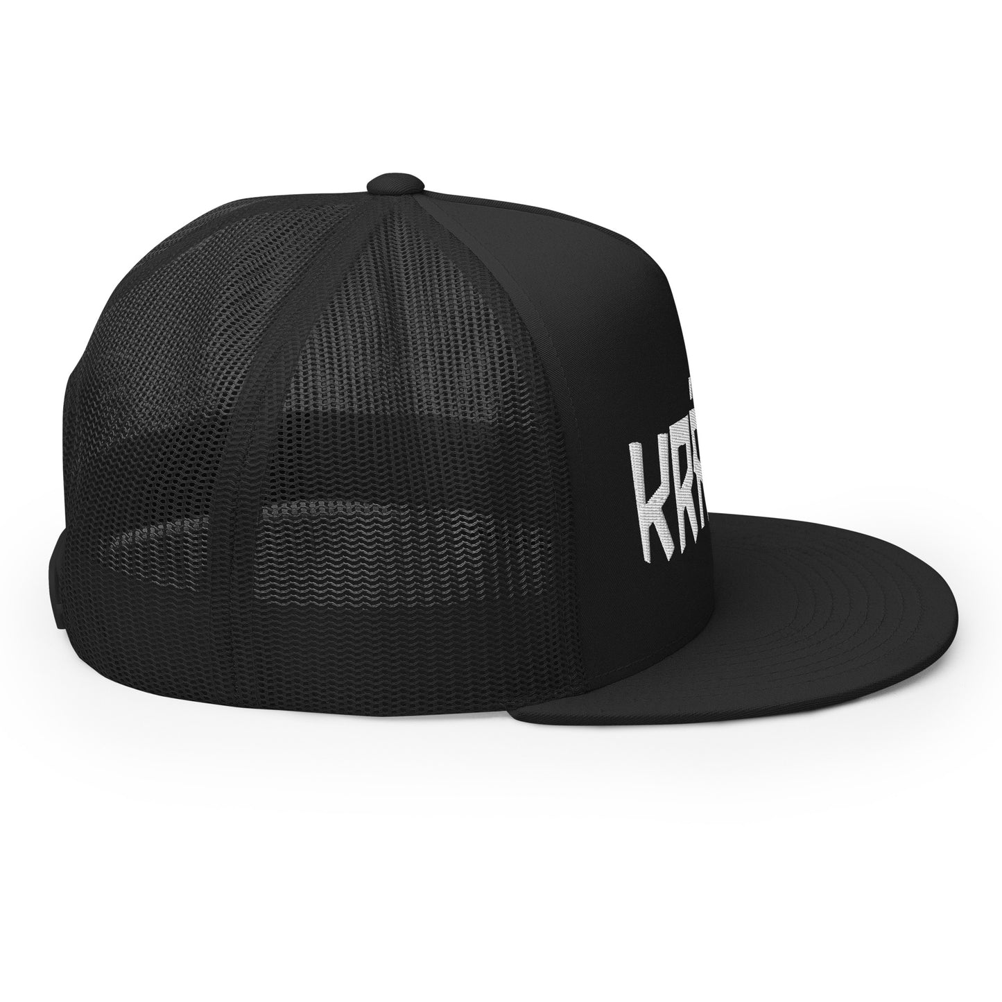 Kranik Brand Hat / Trucker Cap / Moto Logo / 3D Puff / Black / White