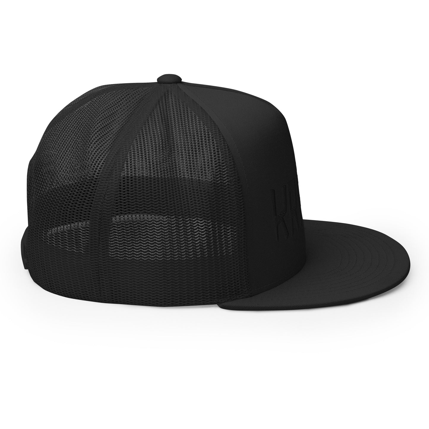 Kranik Brand Hat / Trucker Cap / Moto Logo / 3D Puff / Black / Black