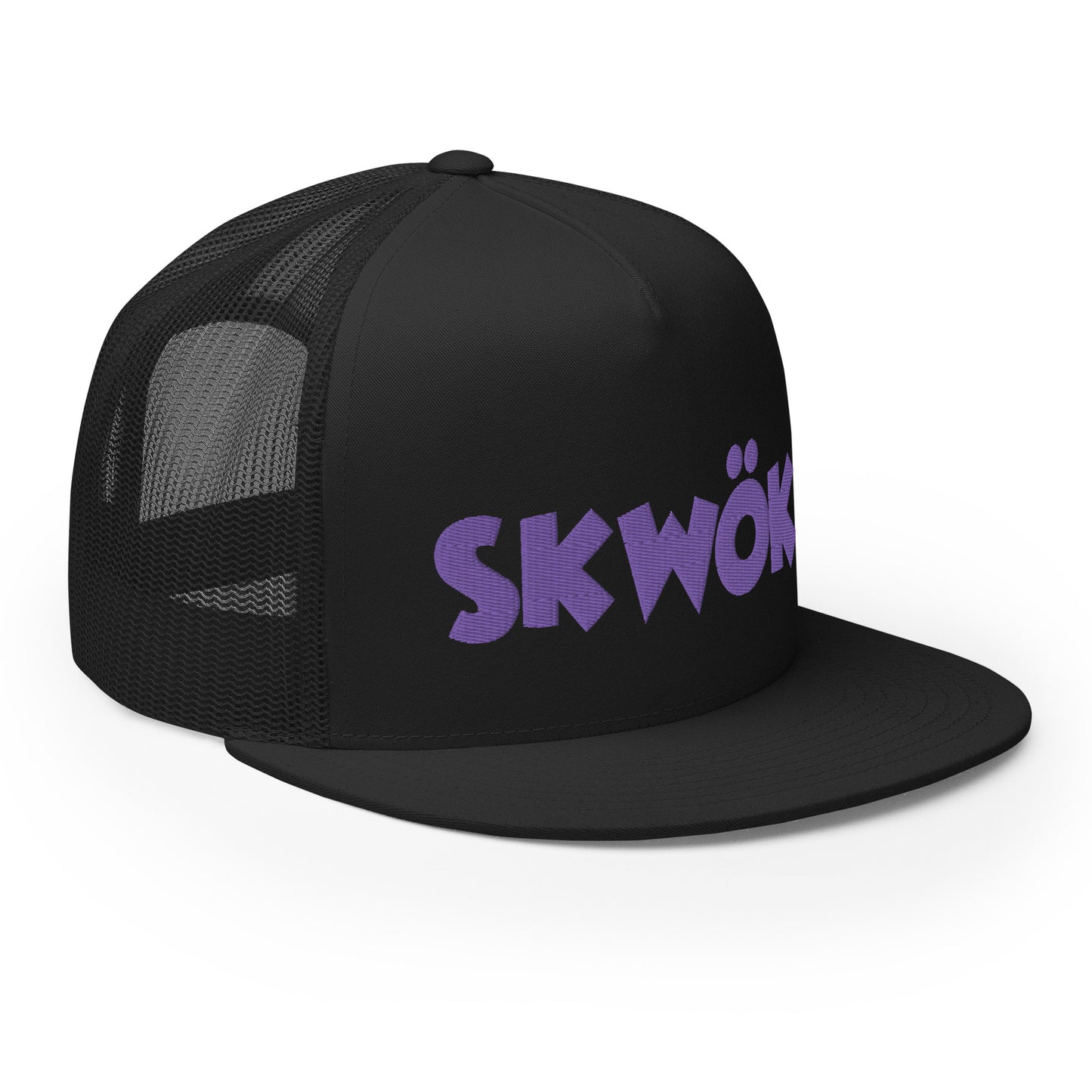 Skwok Brand / Hat / Trucker Cap / OG Logo / 3D Puff / Black / Purple