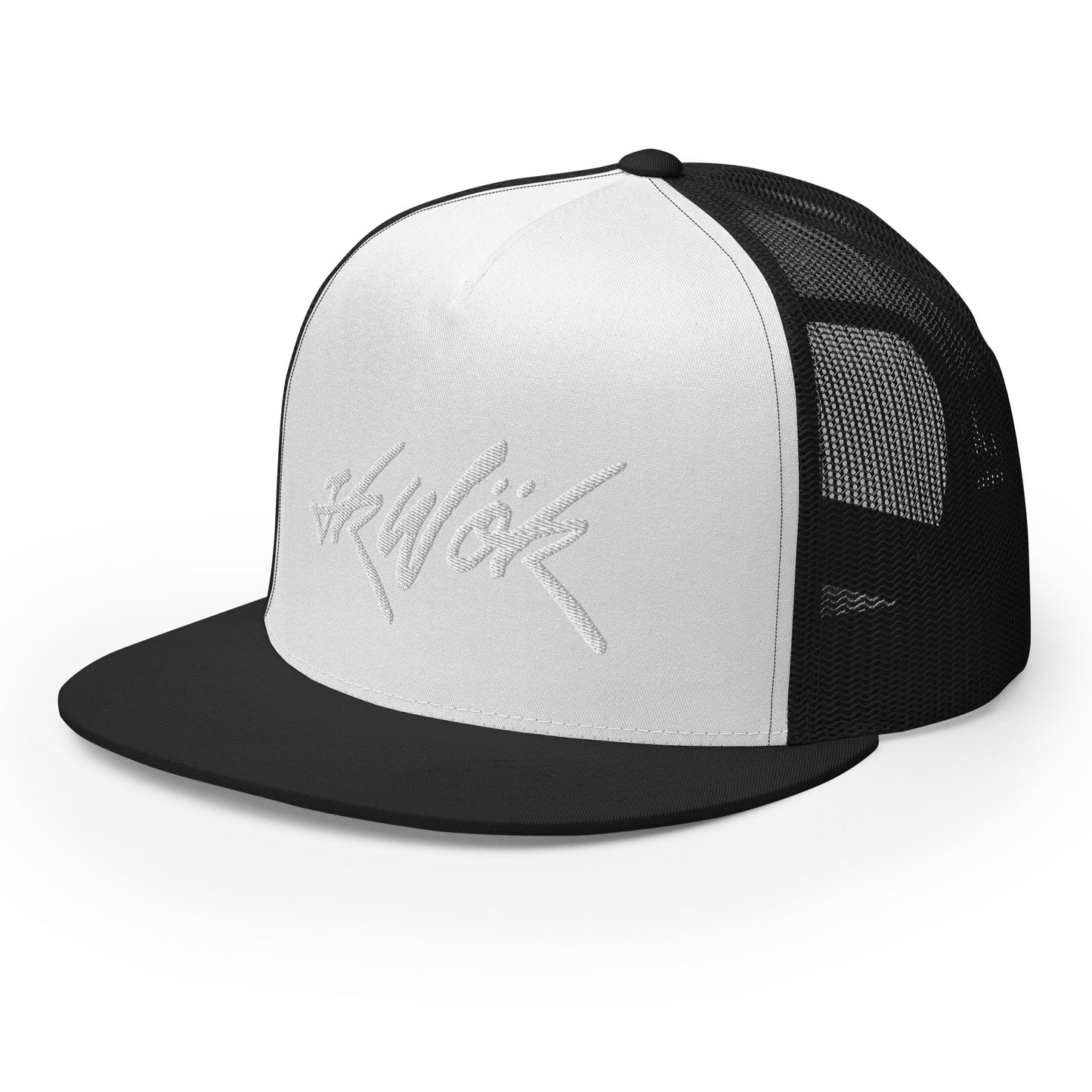 Skwok Brand / Hat / Trucker Cap / Tag Logo / White