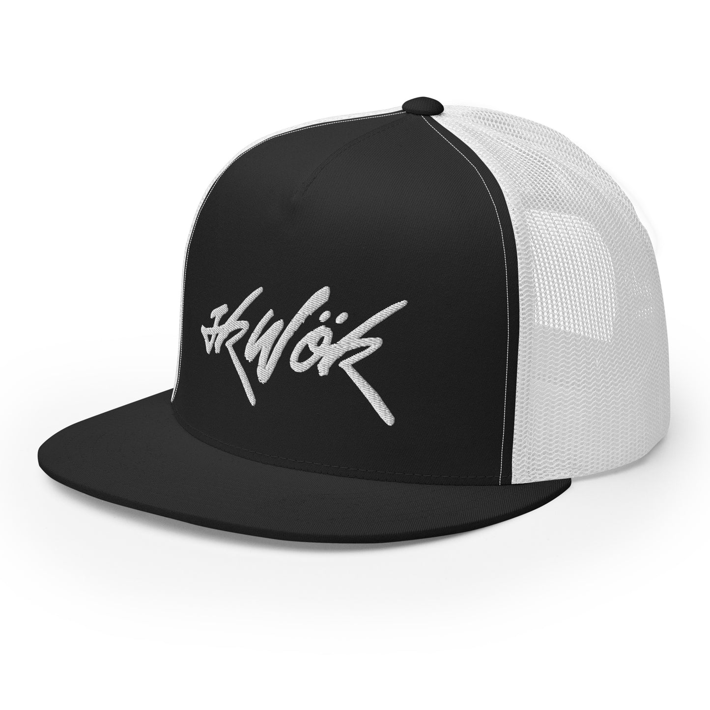 Skwok Brand / Hat / Trucker Cap / Tag Logo / White