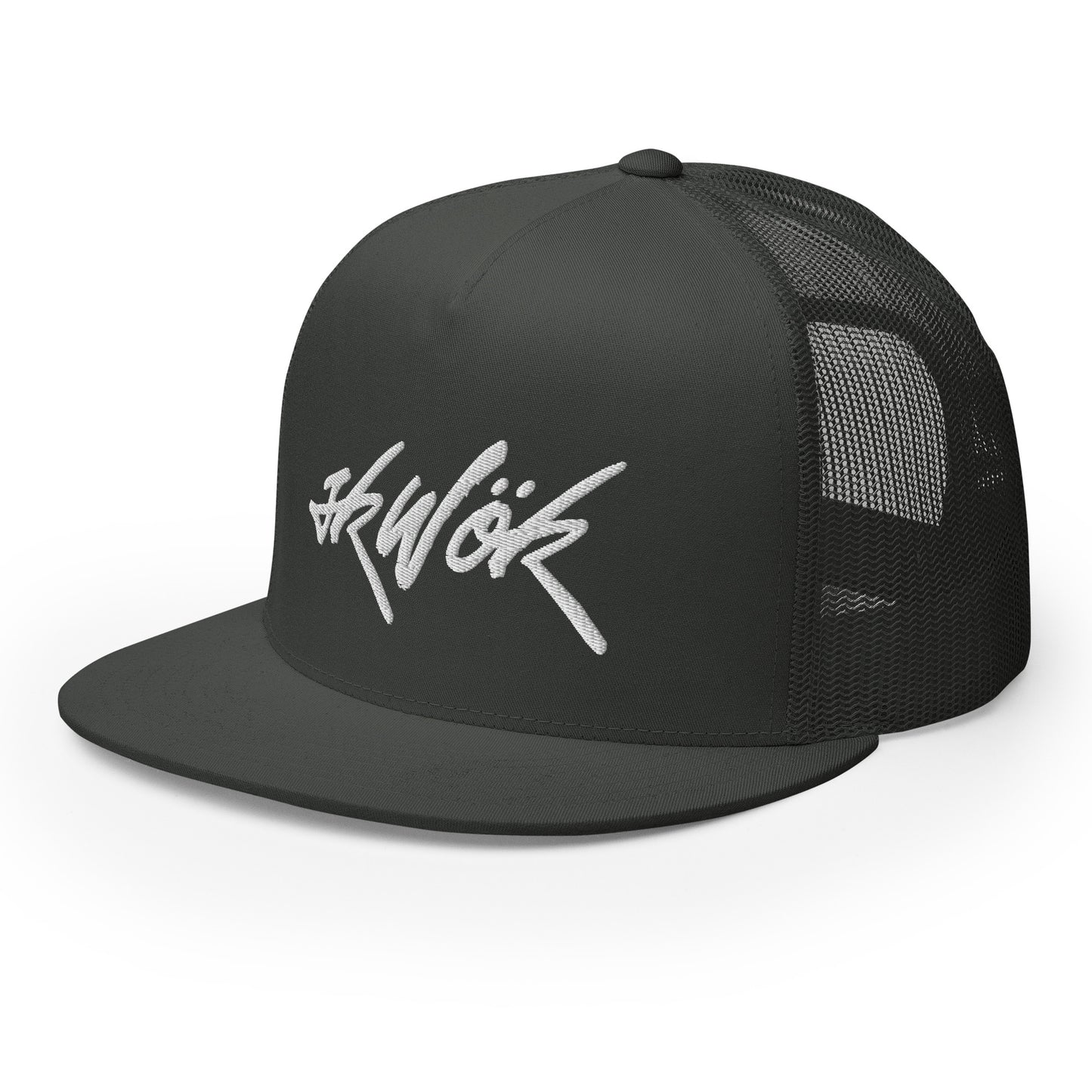 Skwok Brand / Hat / Trucker Cap / Tag Logo / White