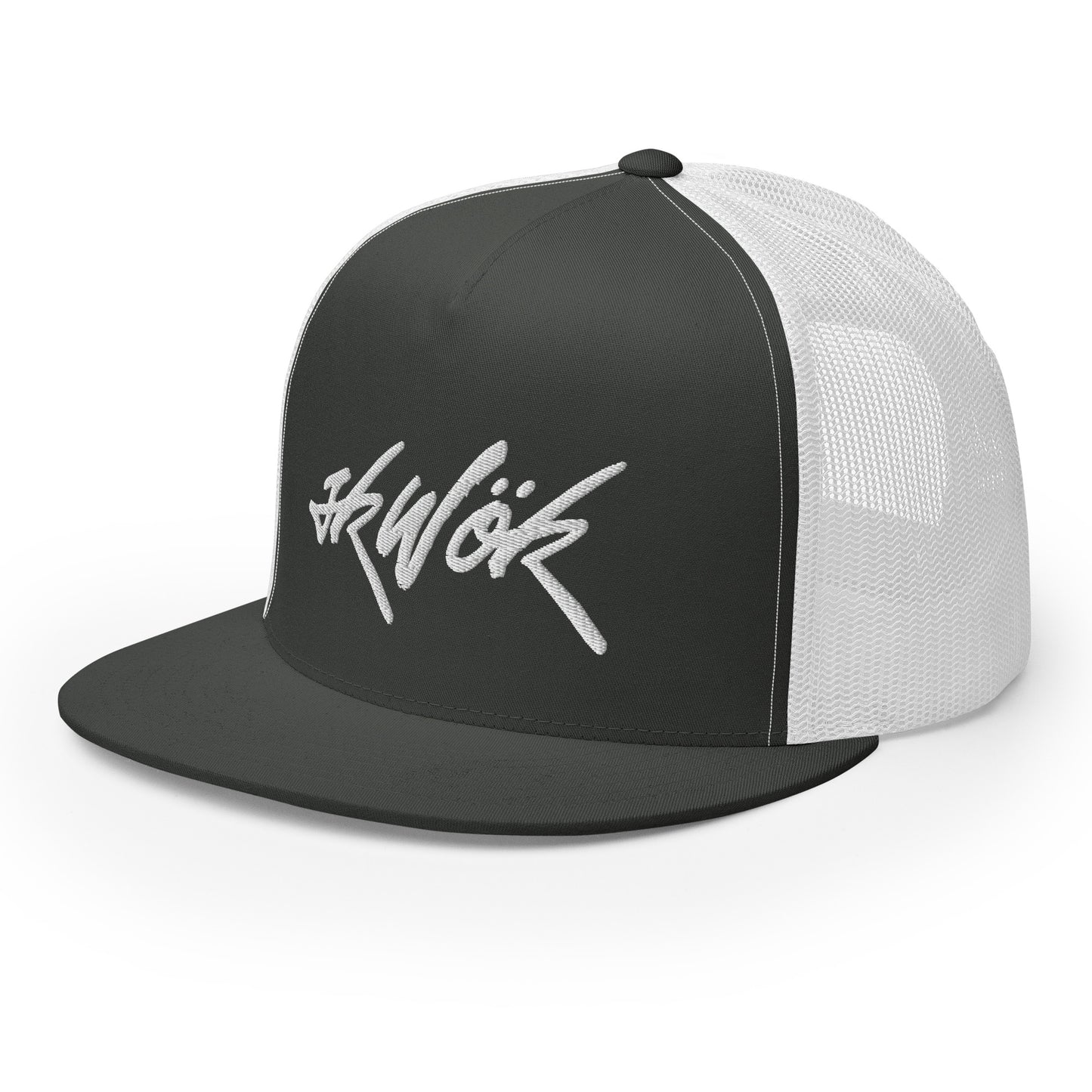 Skwok Brand / Hat / Trucker Cap / Tag Logo / White