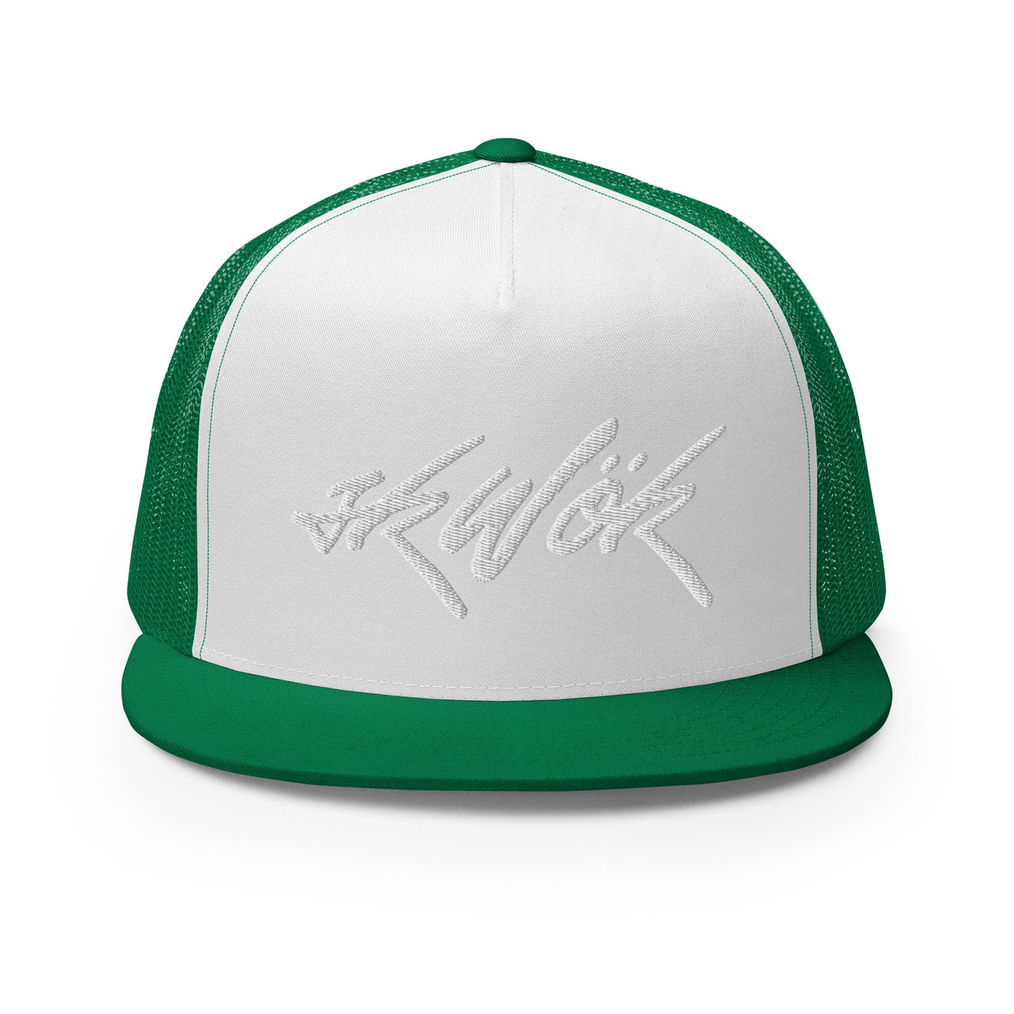 Skwok Brand / Hat / Trucker Cap / Tag Logo / White