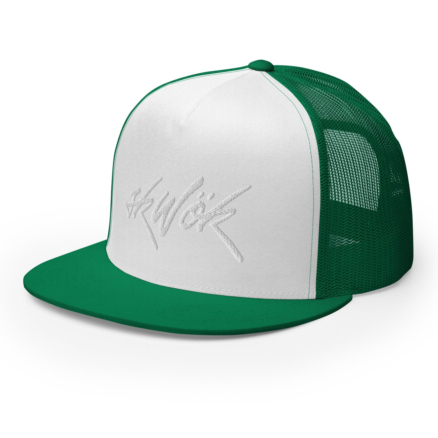 Skwok Brand / Hat / Trucker Cap / Tag Logo / White
