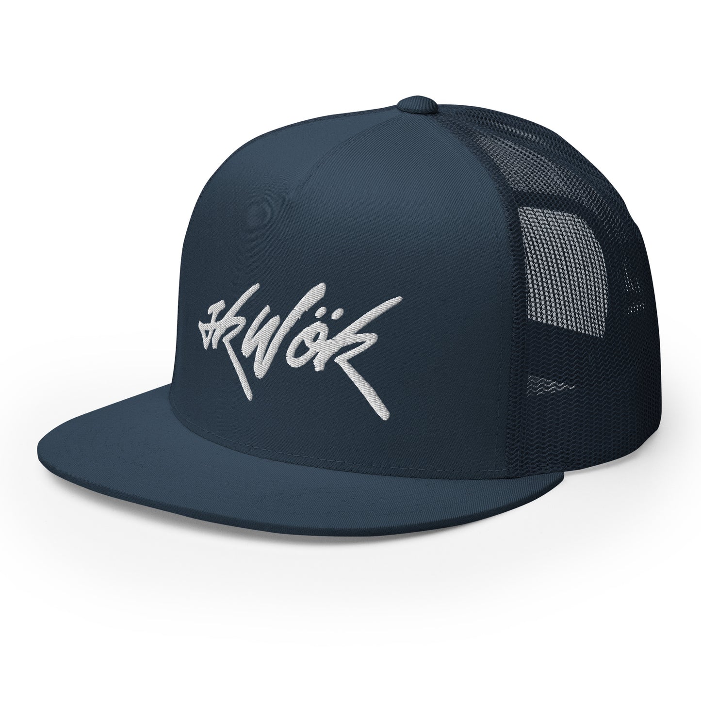 Skwok Brand / Hat / Trucker Cap / Tag Logo / White