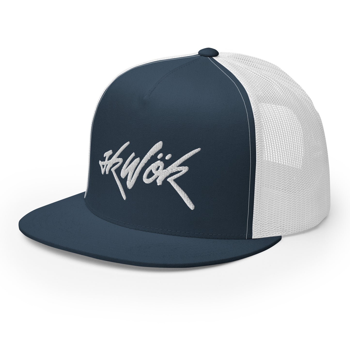 Skwok Brand / Hat / Trucker Cap / Tag Logo / White