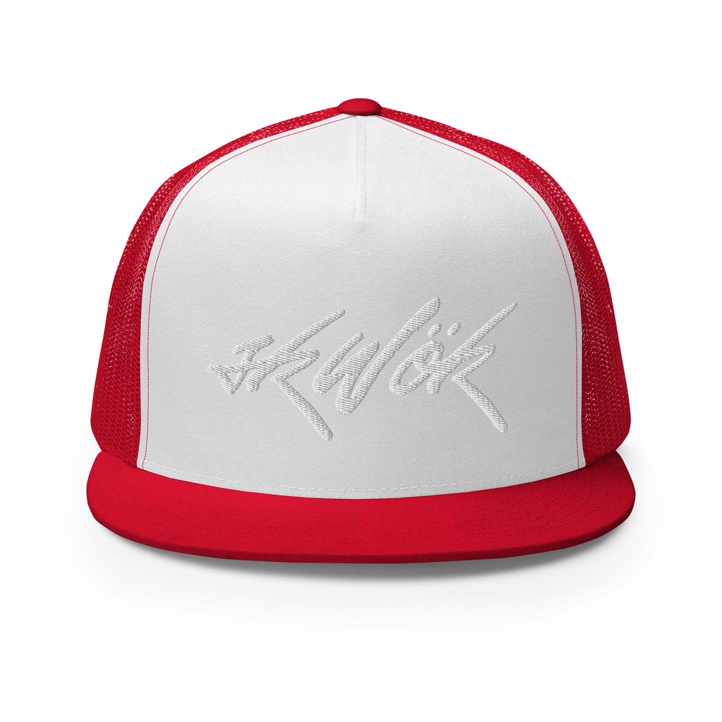 Skwok Brand / Hat / Trucker Cap / Tag Logo / White