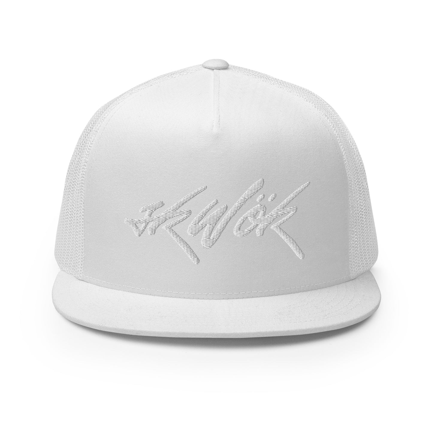 Skwok Brand / Hat / Trucker Cap / Tag Logo / White