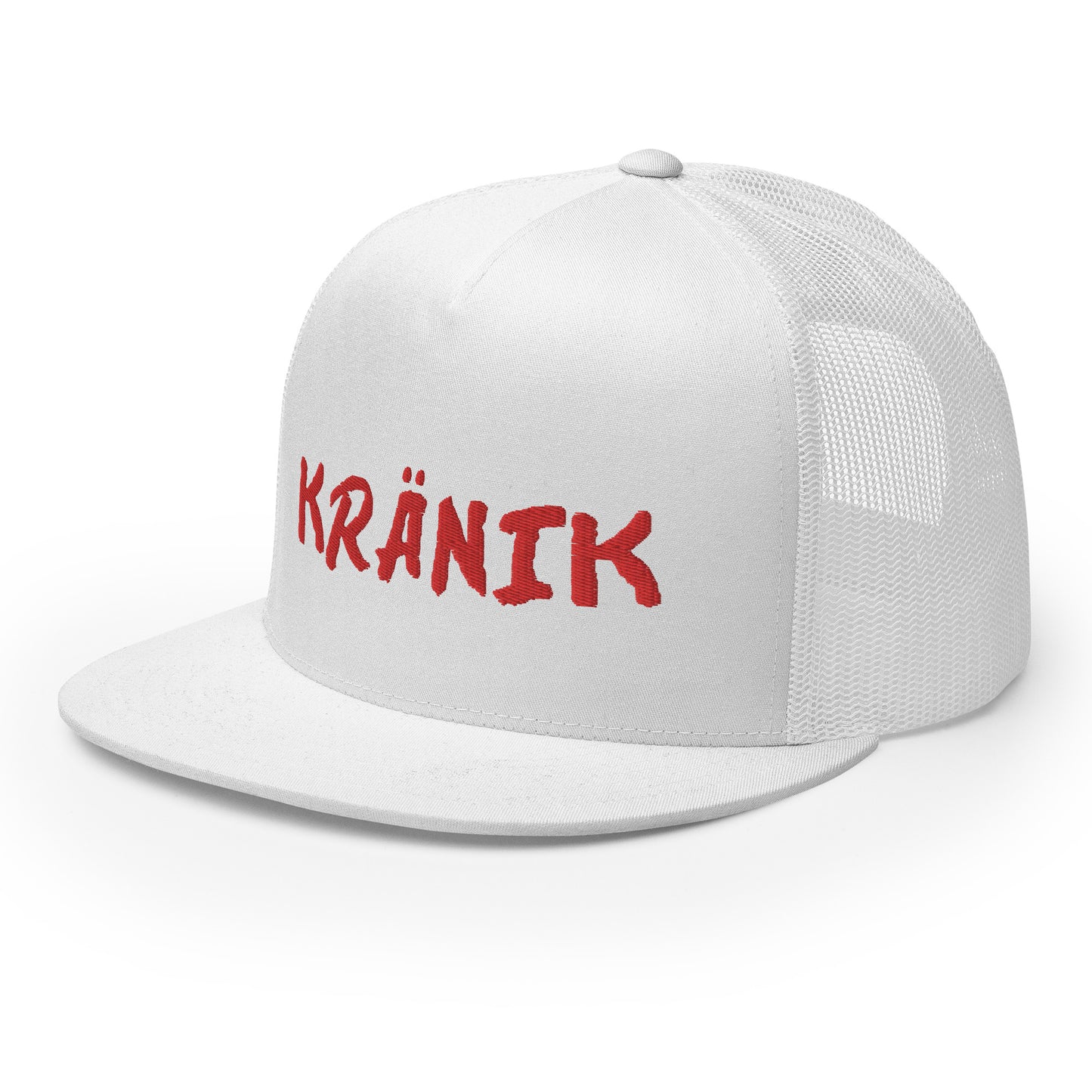 Kranik Brand Hat / Trucker Cap / OG Dare Logo / White / Red