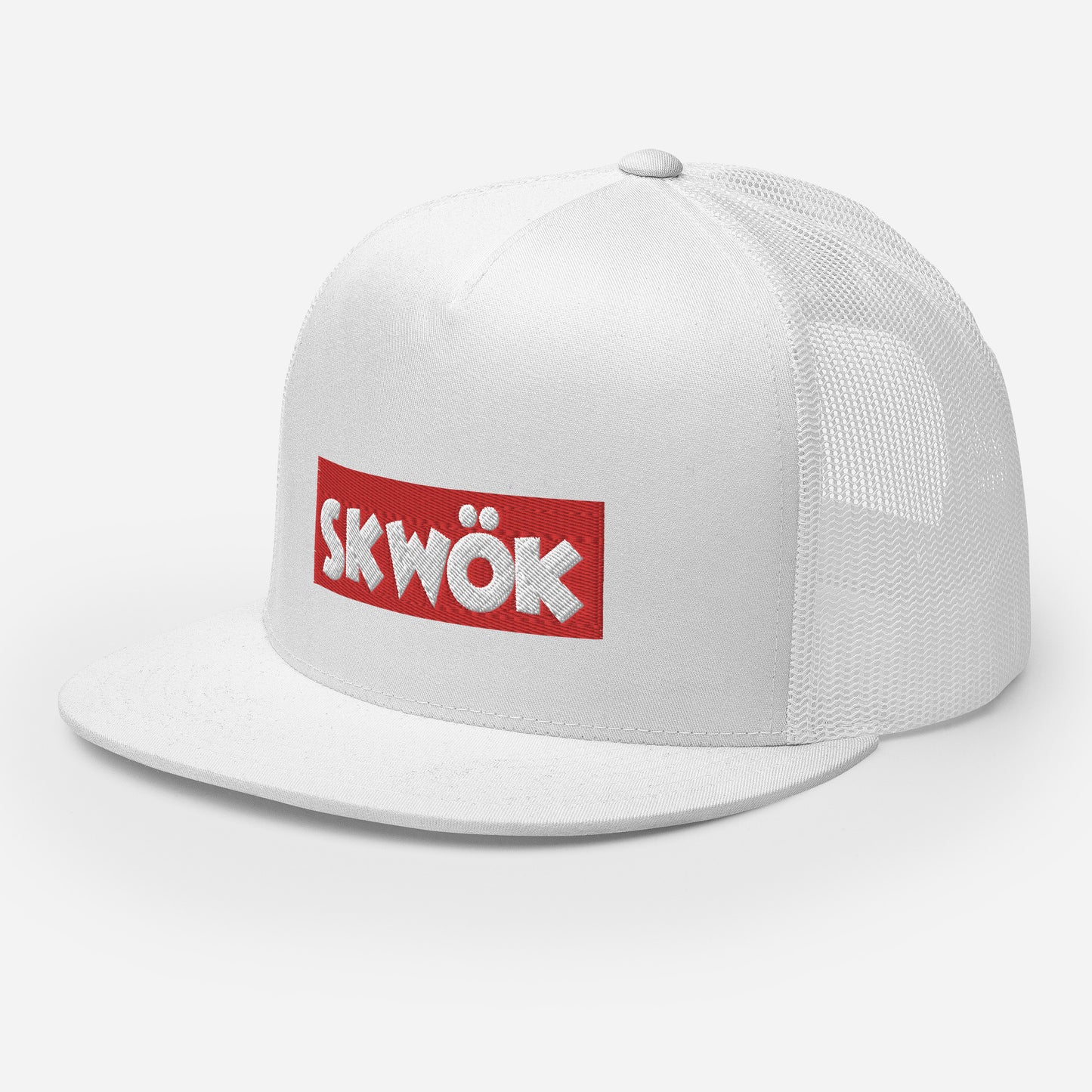 Skwok Brand / Hat / Trucker Cap / Box Logo / White