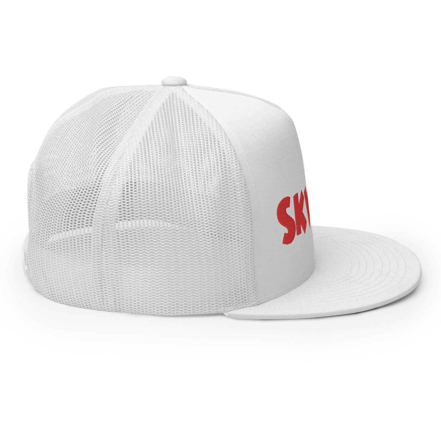 Skwok Brand / Hat / Trucker Cap / OG Logo / 3D Puff / White / Red