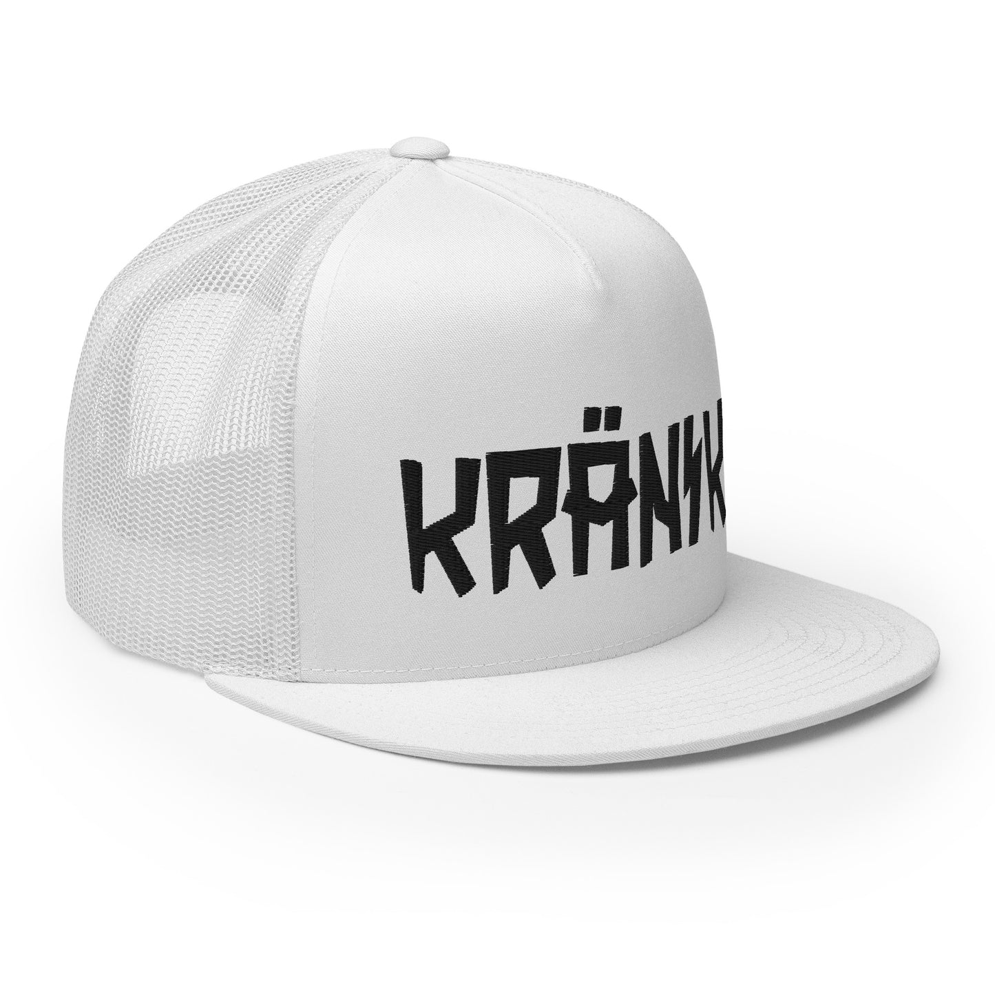 Kranik Brand Hat / Trucker Cap / Moto Logo / 3D Puff / White / Black