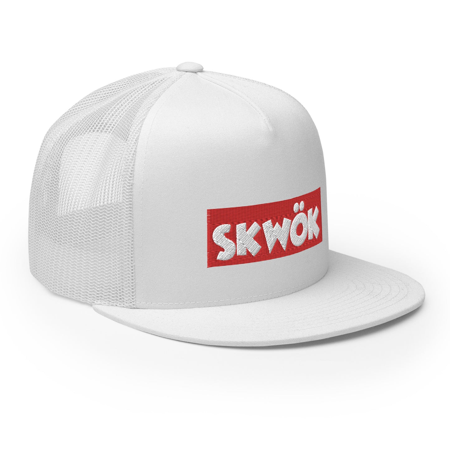 Skwok Brand / Hat / Trucker Cap / Box Logo / White