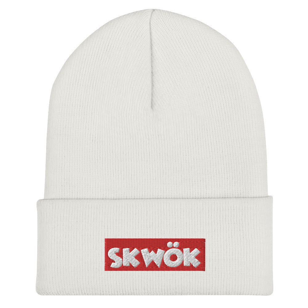 Skwok Brand / Hat / Cuffed Beanie / Red Box Logo