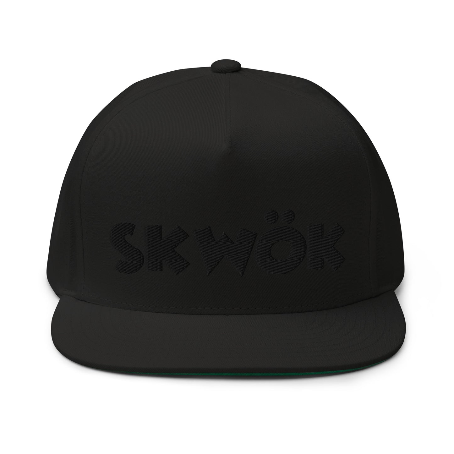 Skwok Brand / Hat / Flat Bill Cap / OG Logo / 3D Puff / Embroidered / Black / 7 Color Options