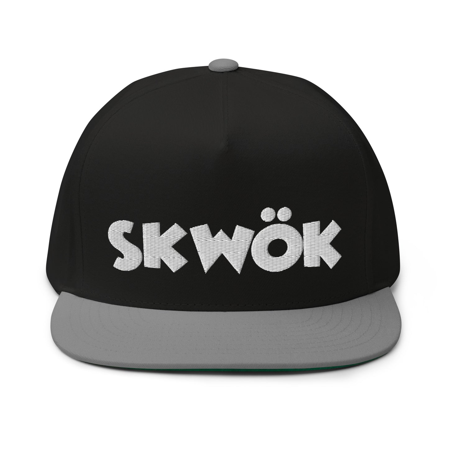 Skwok Brand / Hat / Flat Bill Cap / OG Logo / 3D Puff / Embroidered / White / 7 Color Options