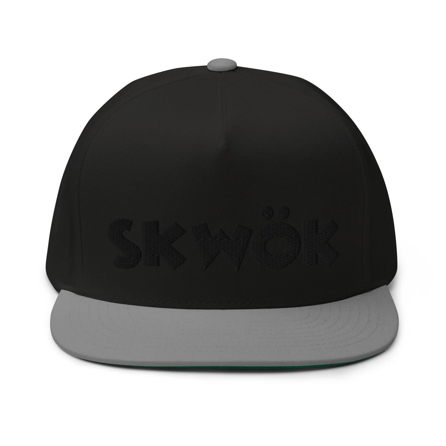 Skwok Brand / Hat / Flat Bill Cap / OG Logo / 3D Puff / Embroidered / Black / 7 Color Options