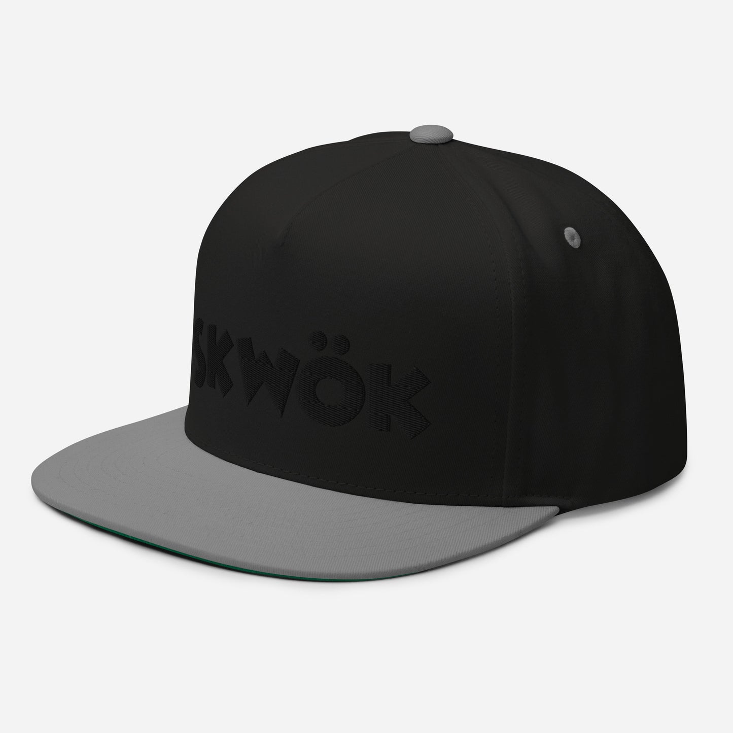 Skwok Brand / Hat / Flat Bill Cap / OG Logo / 3D Puff / Embroidered / Black / 7 Color Options