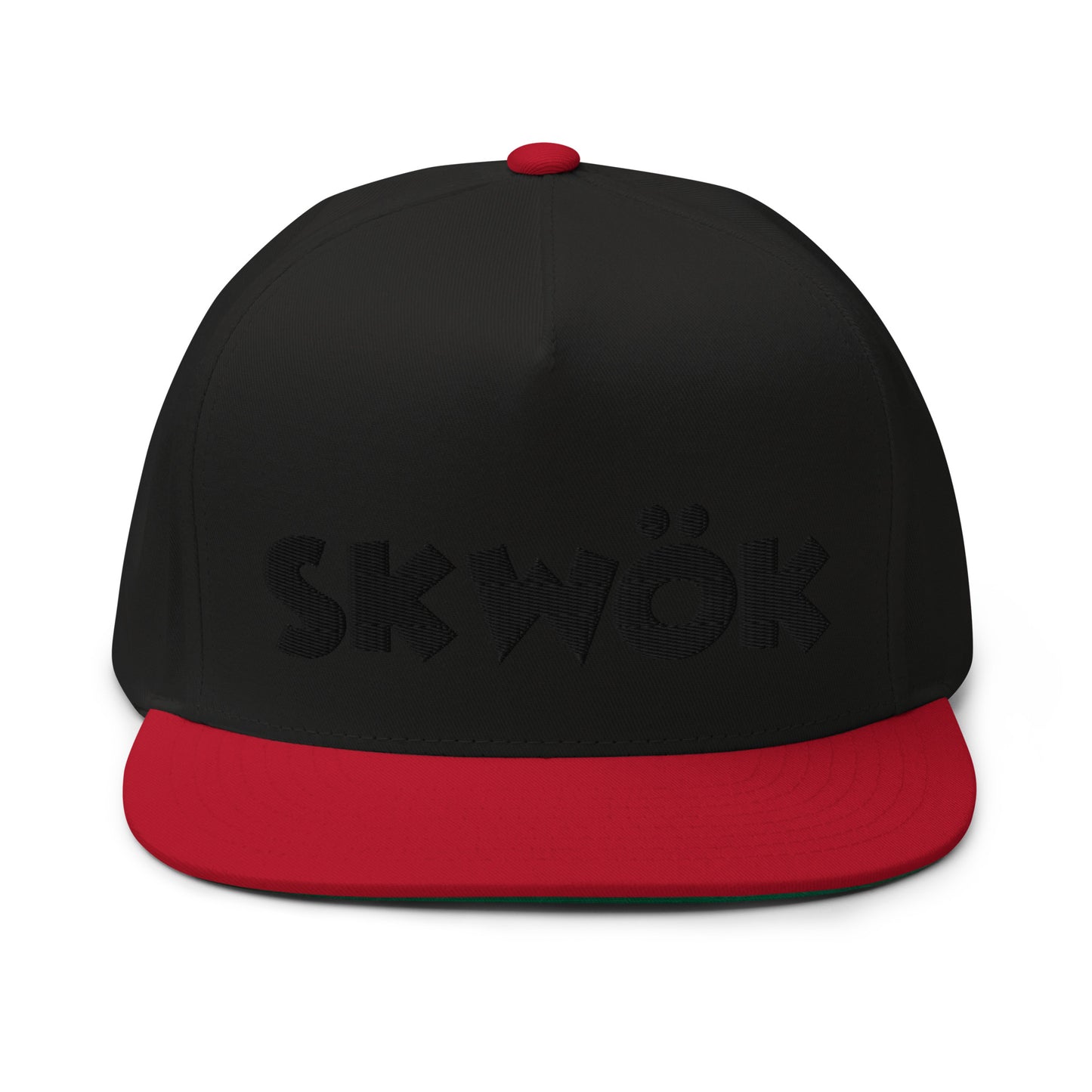 Skwok Brand / Hat / Flat Bill Cap / OG Logo / 3D Puff / Embroidered / Black / 7 Color Options