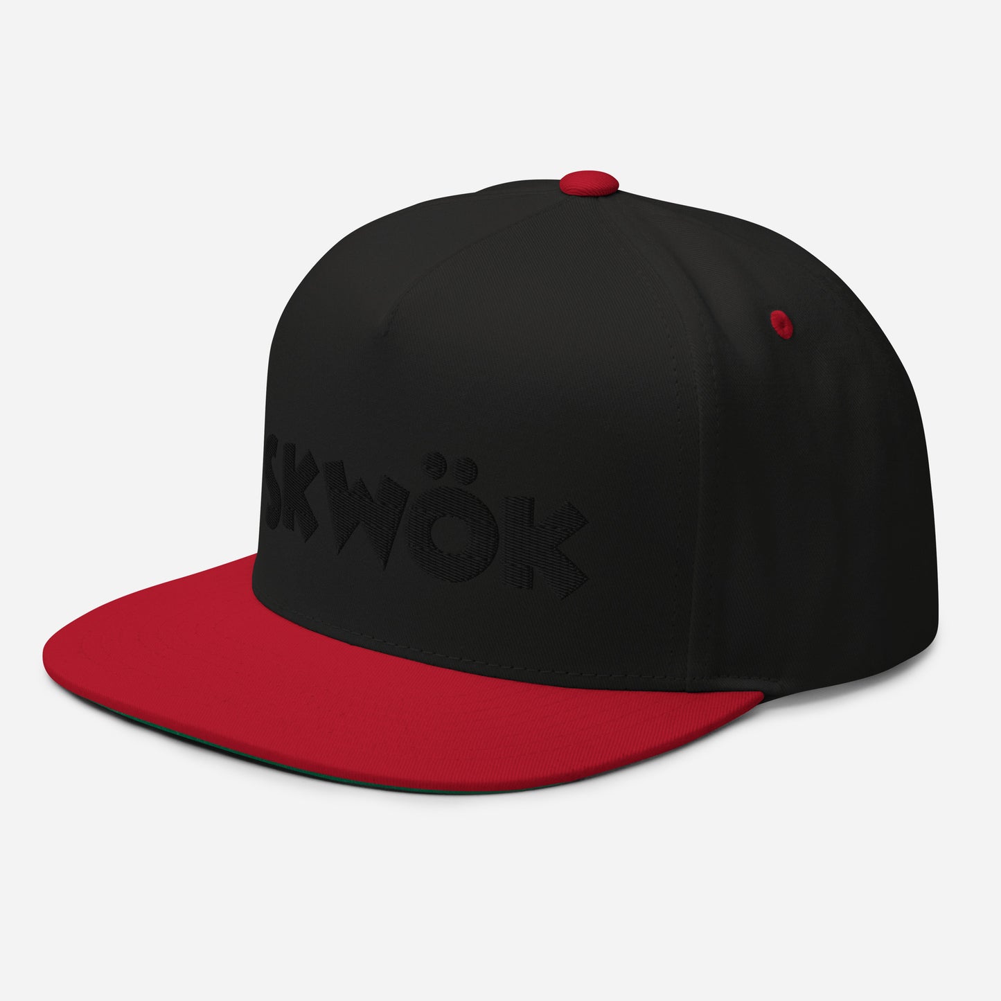 Skwok Brand / Hat / Flat Bill Cap / OG Logo / 3D Puff / Embroidered / Black / 7 Color Options