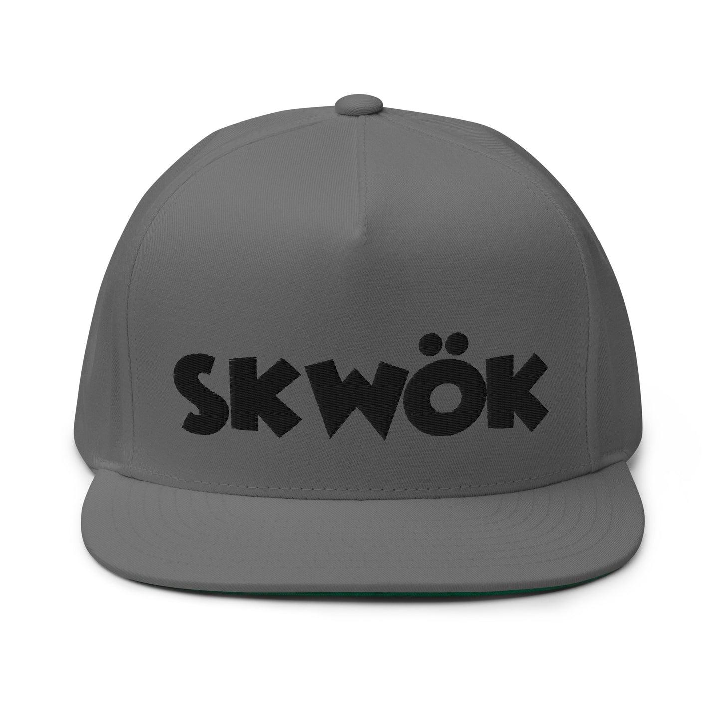 Skwok Brand / Hat / Flat Bill Cap / OG Logo / 3D Puff / Embroidered / Black / 7 Color Options