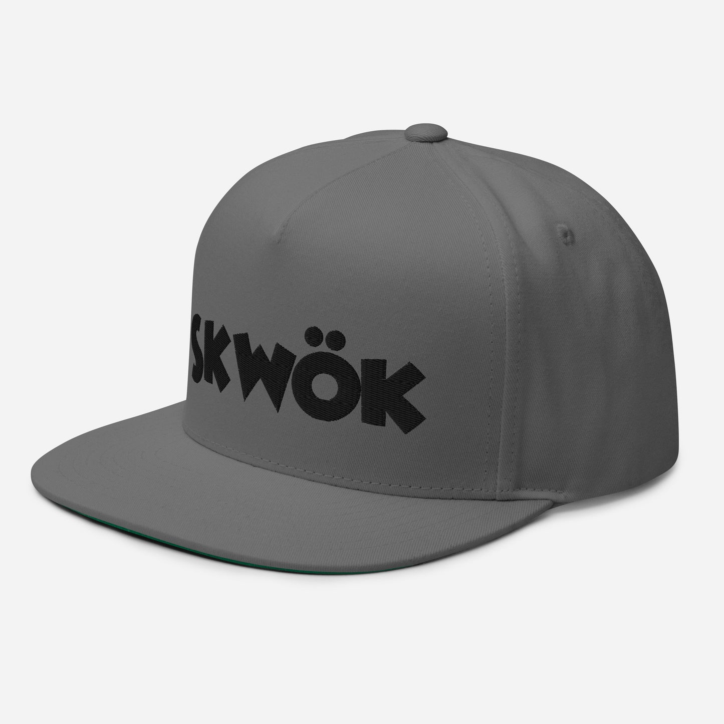 Skwok Brand / Hat / Flat Bill Cap / OG Logo / 3D Puff / Embroidered / Black / 7 Color Options
