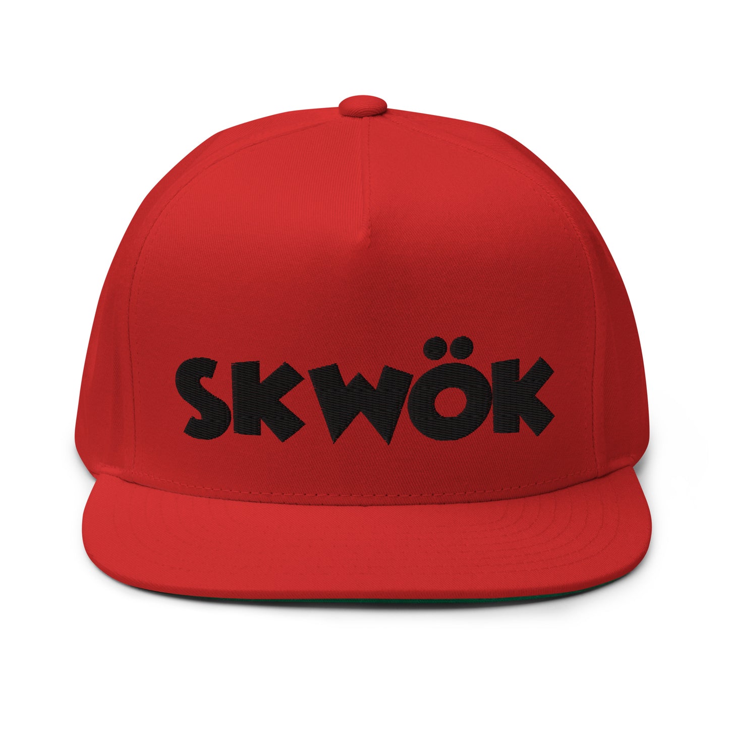 Skwok Brand / Hat / Flat Bill Cap / OG Logo / 3D Puff / Embroidered / Black / 7 Color Options
