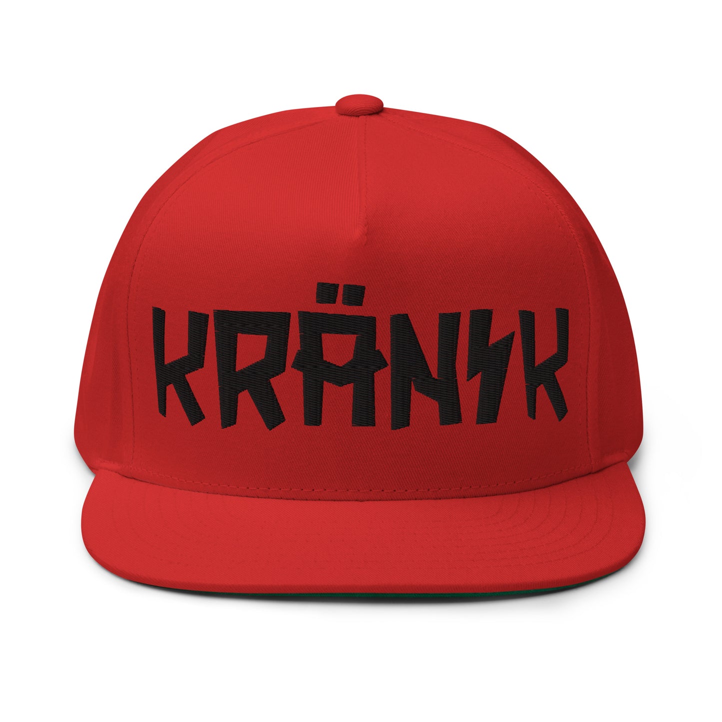 Kranik Brand Hat / Flat Bill / Moto Logo / 3D Puff Black Embroidery / 5 Color Options