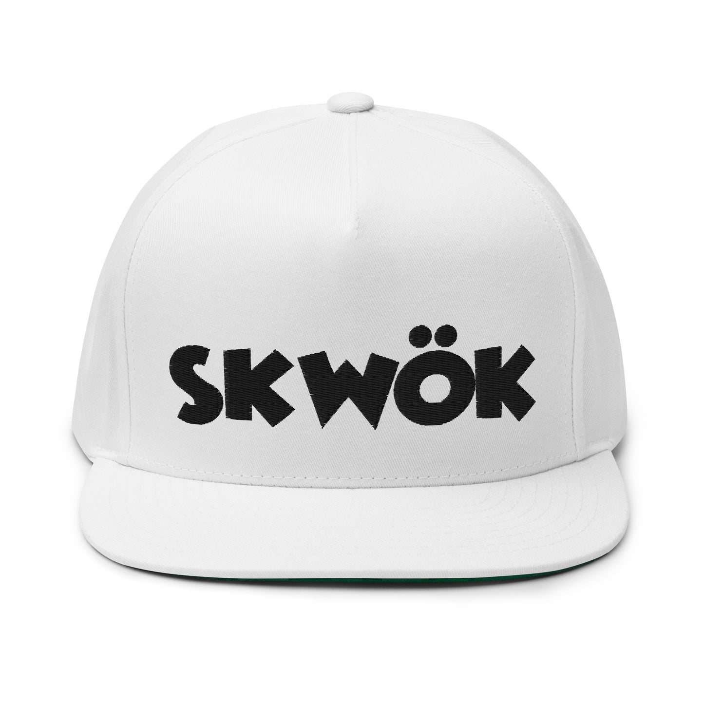 Skwok Brand / Hat / Flat Bill Cap / OG Logo / 3D Puff / Embroidered / Black / 7 Color Options