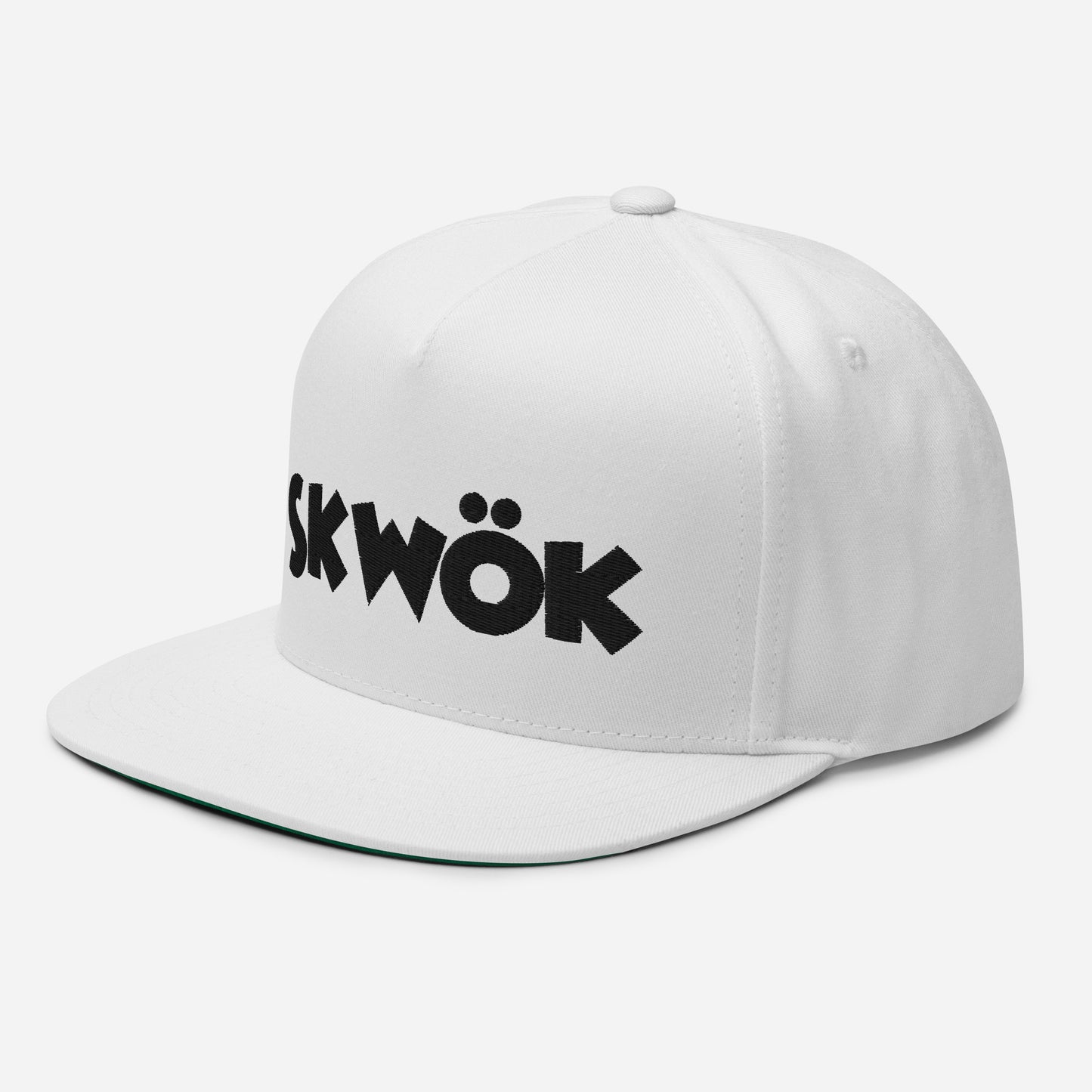 Skwok Brand / Hat / Flat Bill Cap / OG Logo / 3D Puff / Embroidered / Black / 7 Color Options