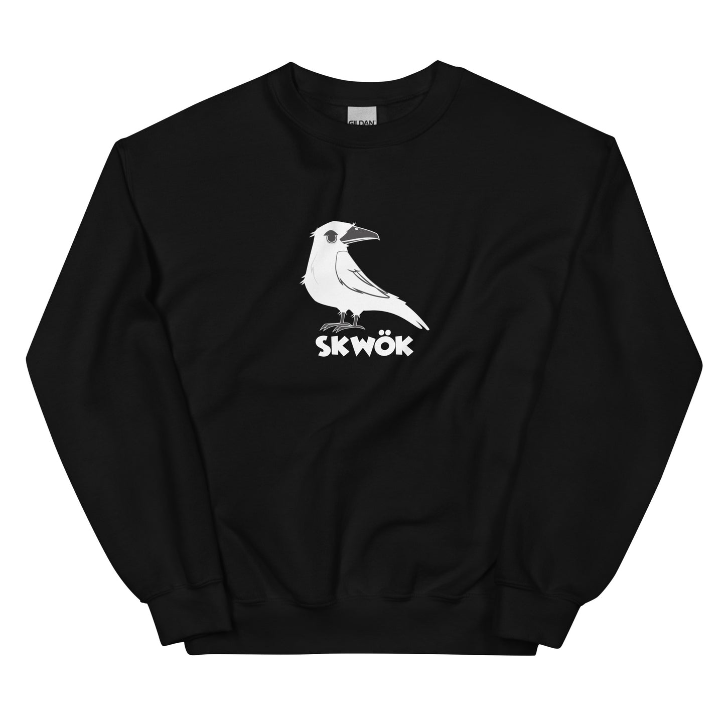 Skwok Brand / 8oz Gildan Crew / (7) / Raven Logo III / DTG Print / Front