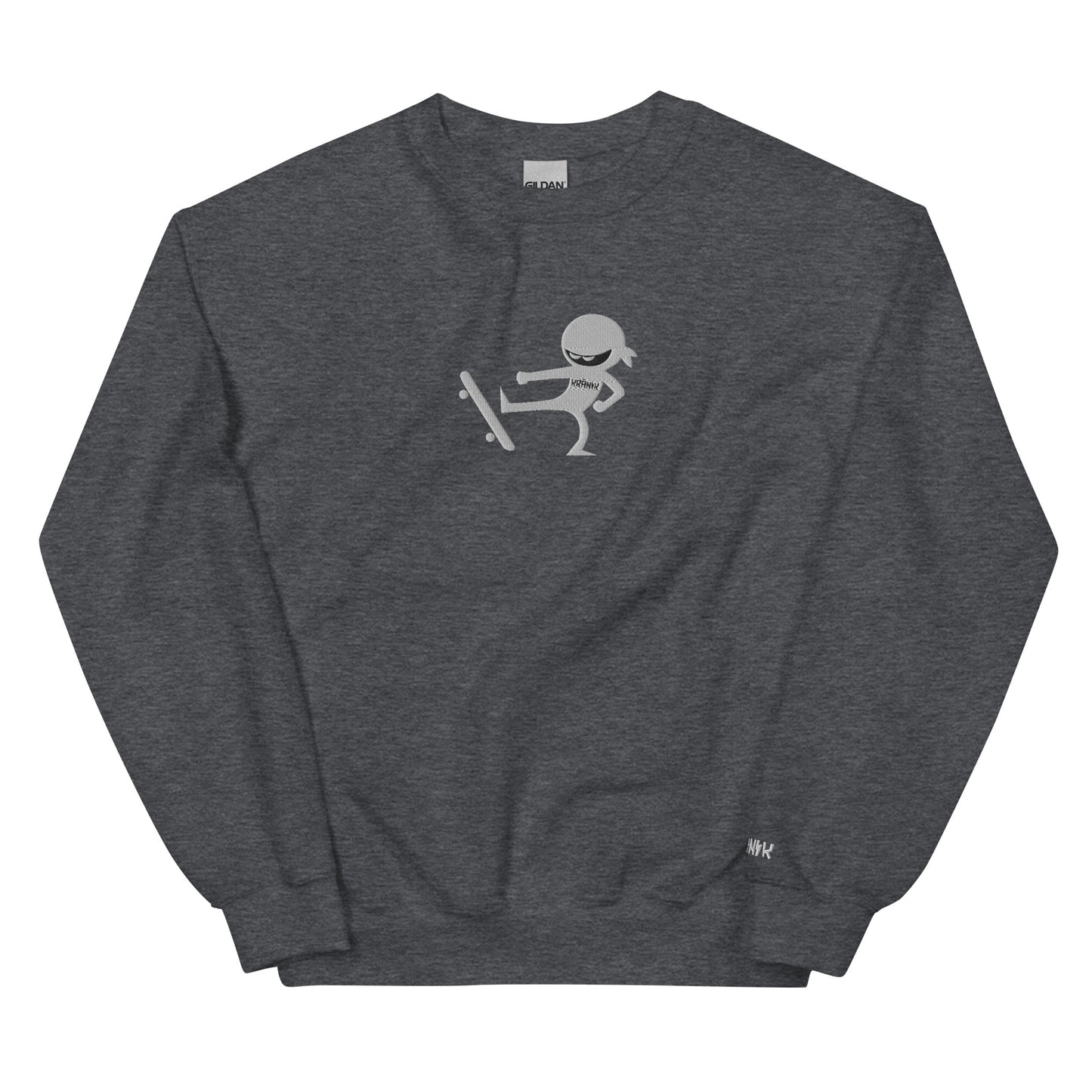 Kranik Brand / 8oz Gildan Crew / Ninja Logo / Skate / Embroidered