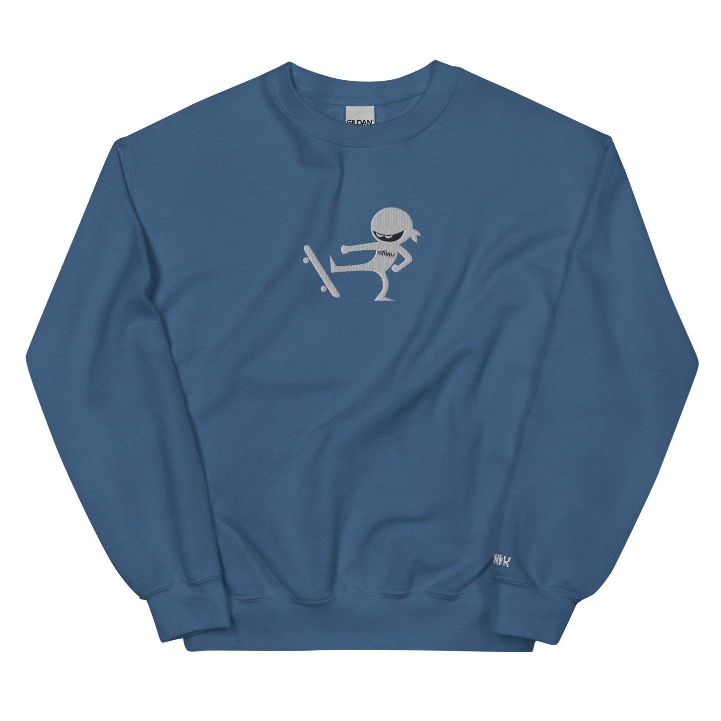 Kranik Brand / 8oz Gildan Crew / Ninja Logo / Skate / Embroidered