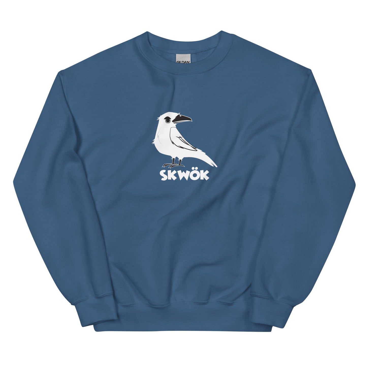Skwok Brand / 8oz Gildan Crew / (7) / Raven Logo III / DTG Print / Front