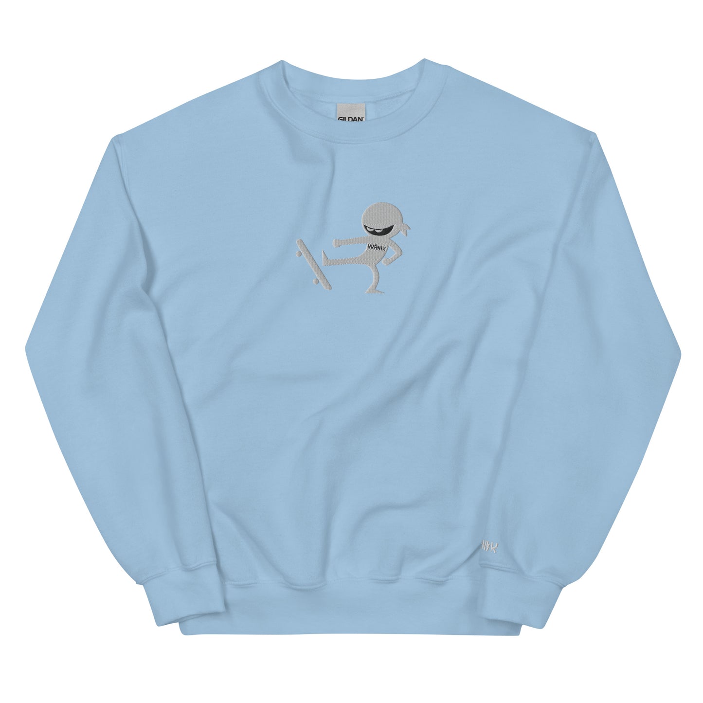Kranik Brand / 8oz Gildan Crew / Ninja Logo / Skate / Embroidered