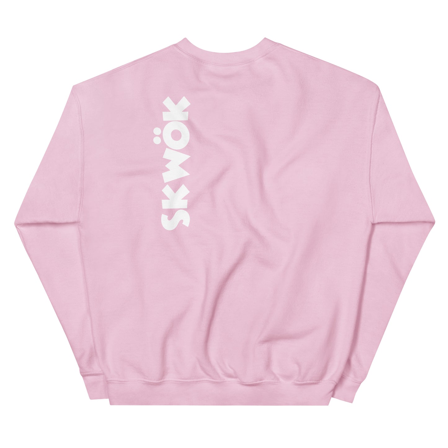 Skwok Brand / 8oz Gildan Crew / (2) / OG Logo II / White / DTG Print / Front - Back
