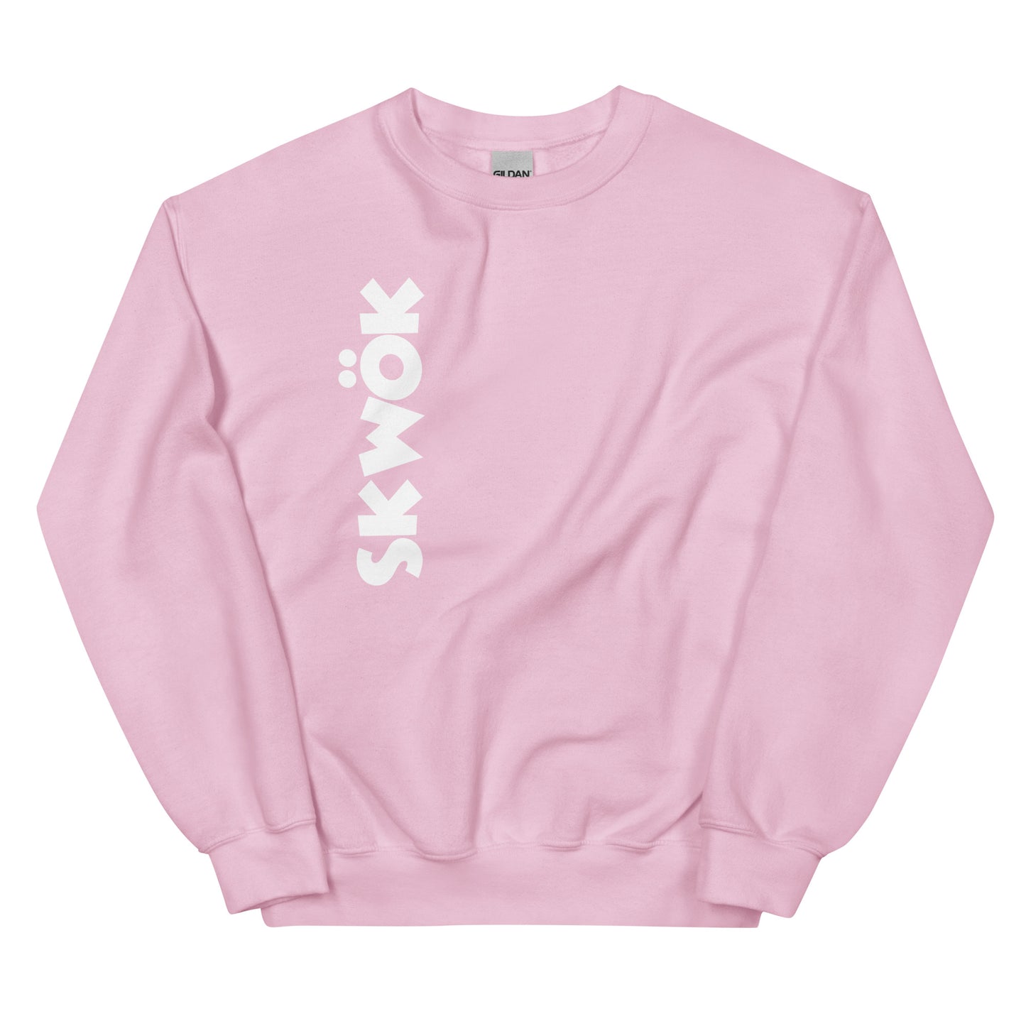 Skwok Brand / 8oz Gildan Crew / (2) / OG Logo II / White / DTG Print / Front - Back
