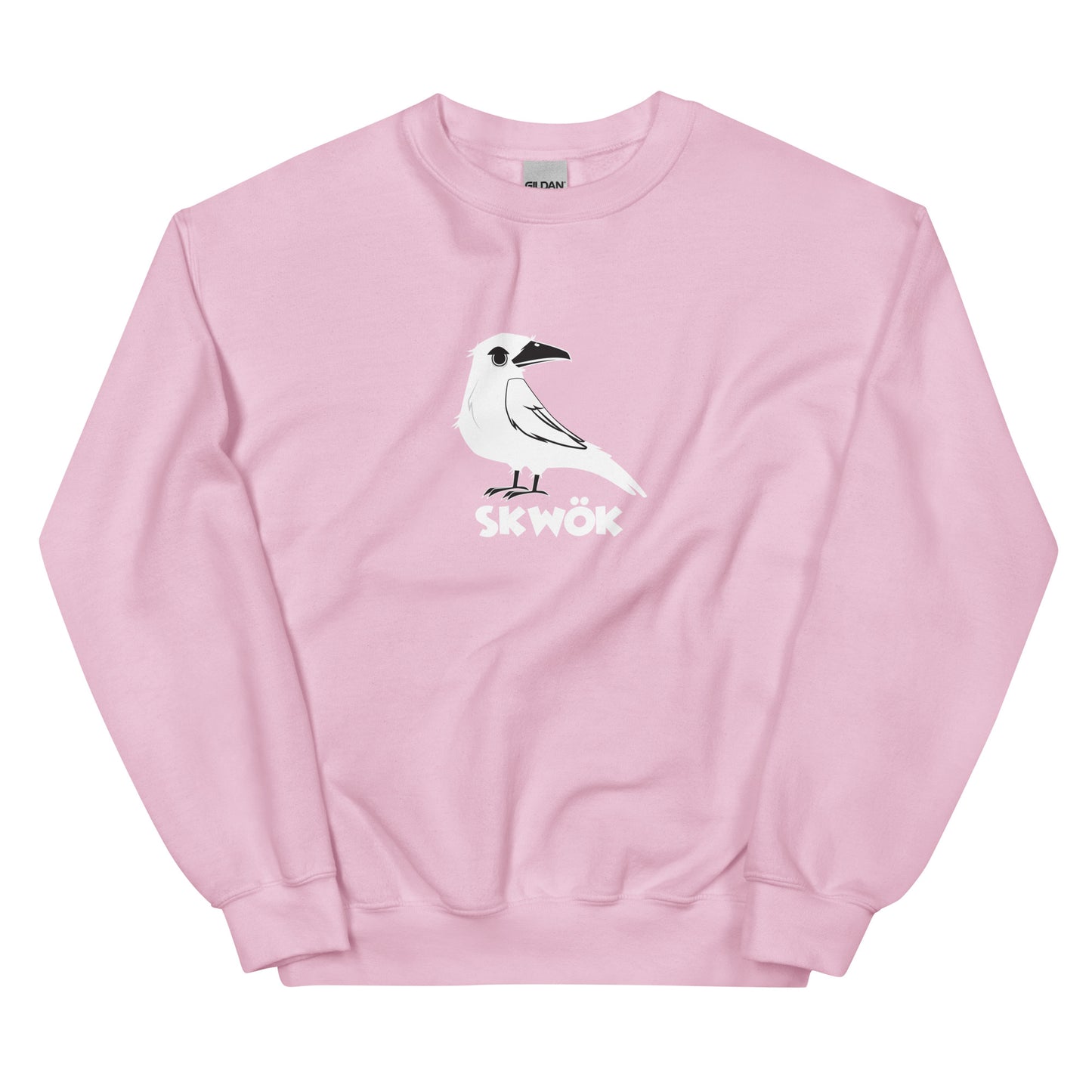 Skwok Brand / 8oz Gildan Crew / (7) / Raven Logo III / DTG Print / Front
