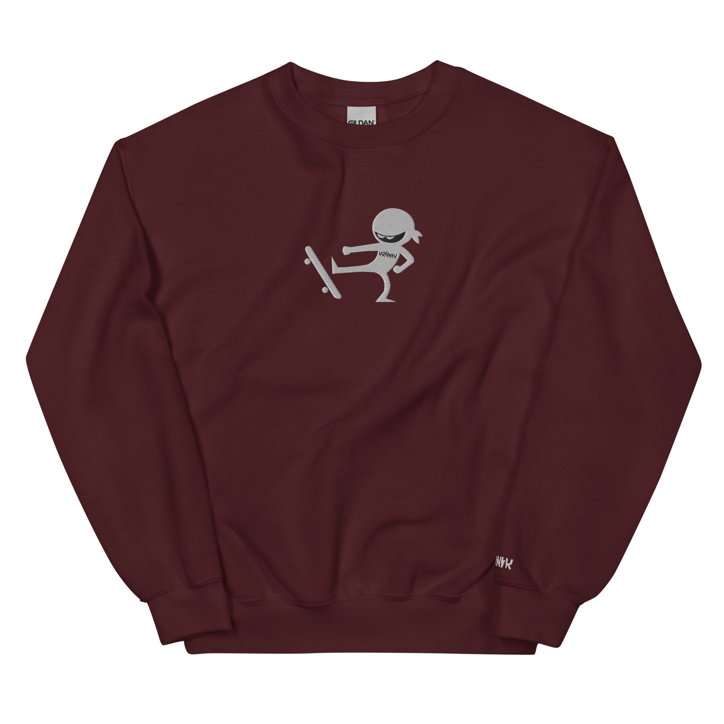 Kranik Brand / 8oz Gildan Crew / Ninja Logo / Skate / Embroidered
