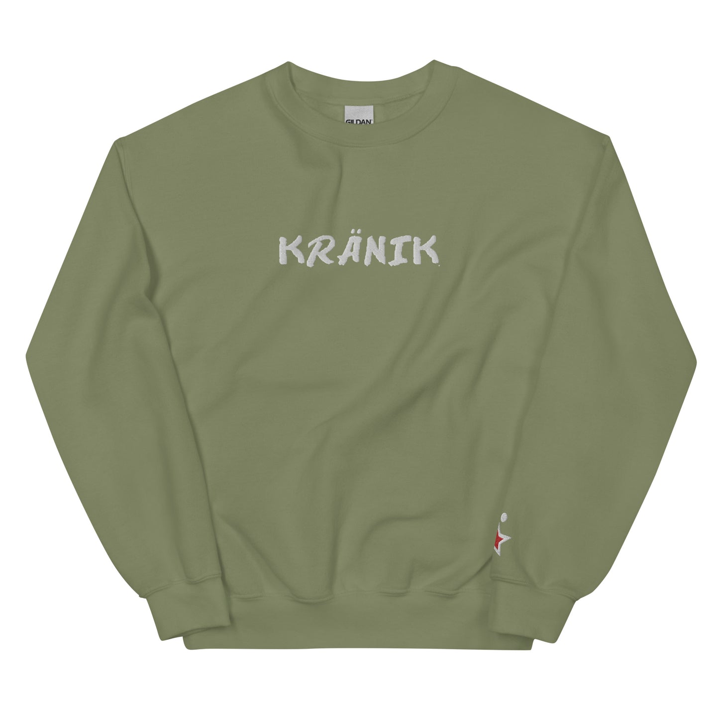 Kranik Brand / 8oz Gildan Crew / OG DARE Logo / White / Embroidered
