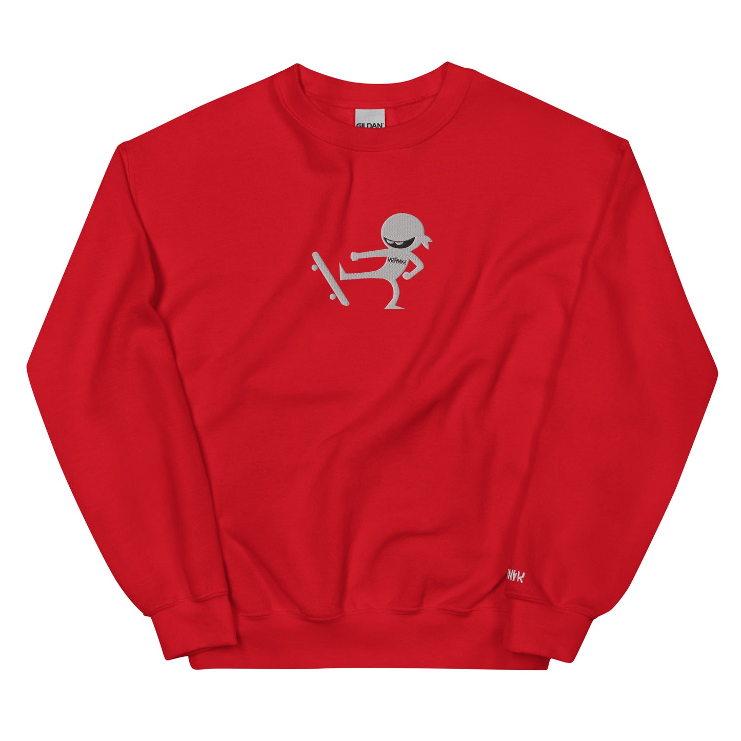 Kranik Brand / 8oz Gildan Crew / Ninja Logo / Skate / Embroidered
