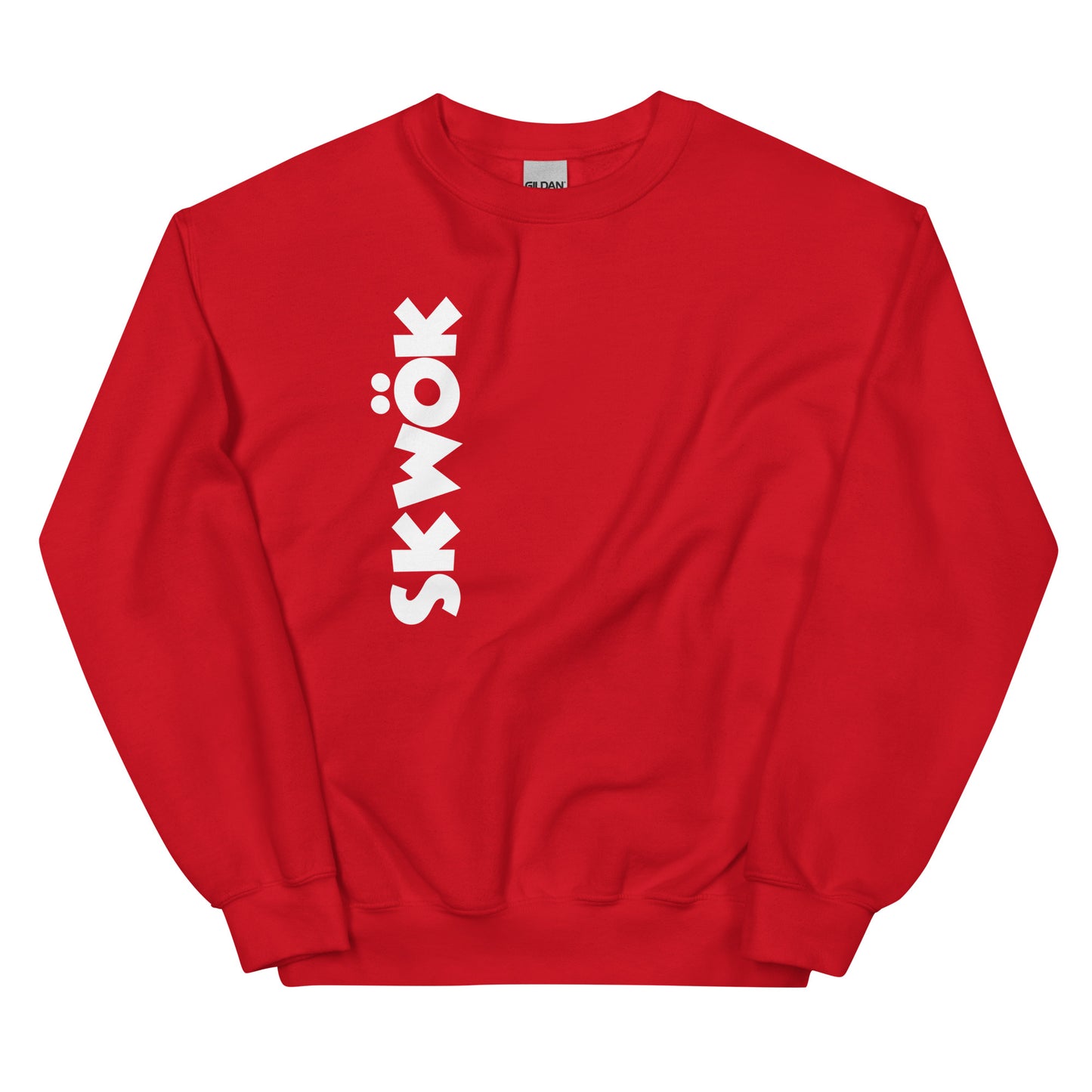 Skwok Brand / 8oz Gildan Crew / (2) / OG Logo II / White / DTG Print / Front - Back