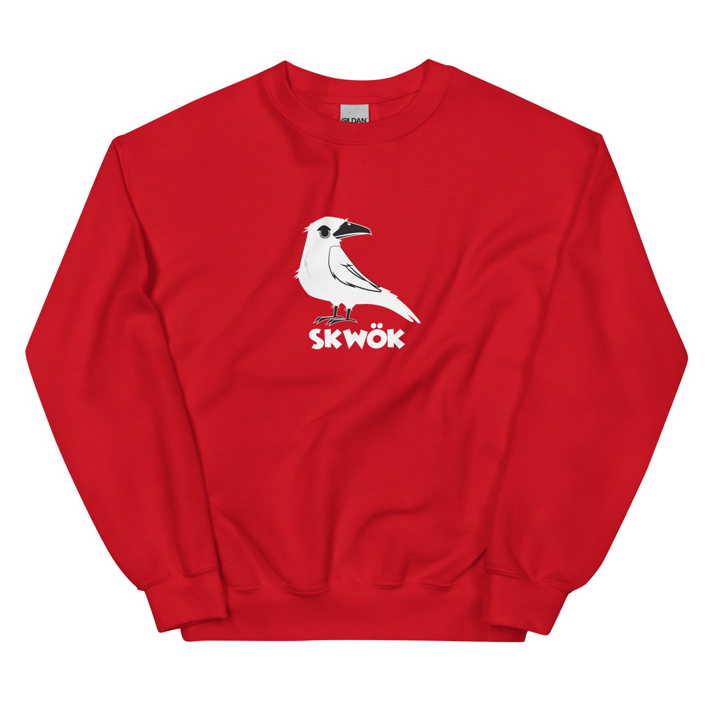 Skwok Brand / 8oz Gildan Crew / (7) / Raven Logo III / DTG Print / Front