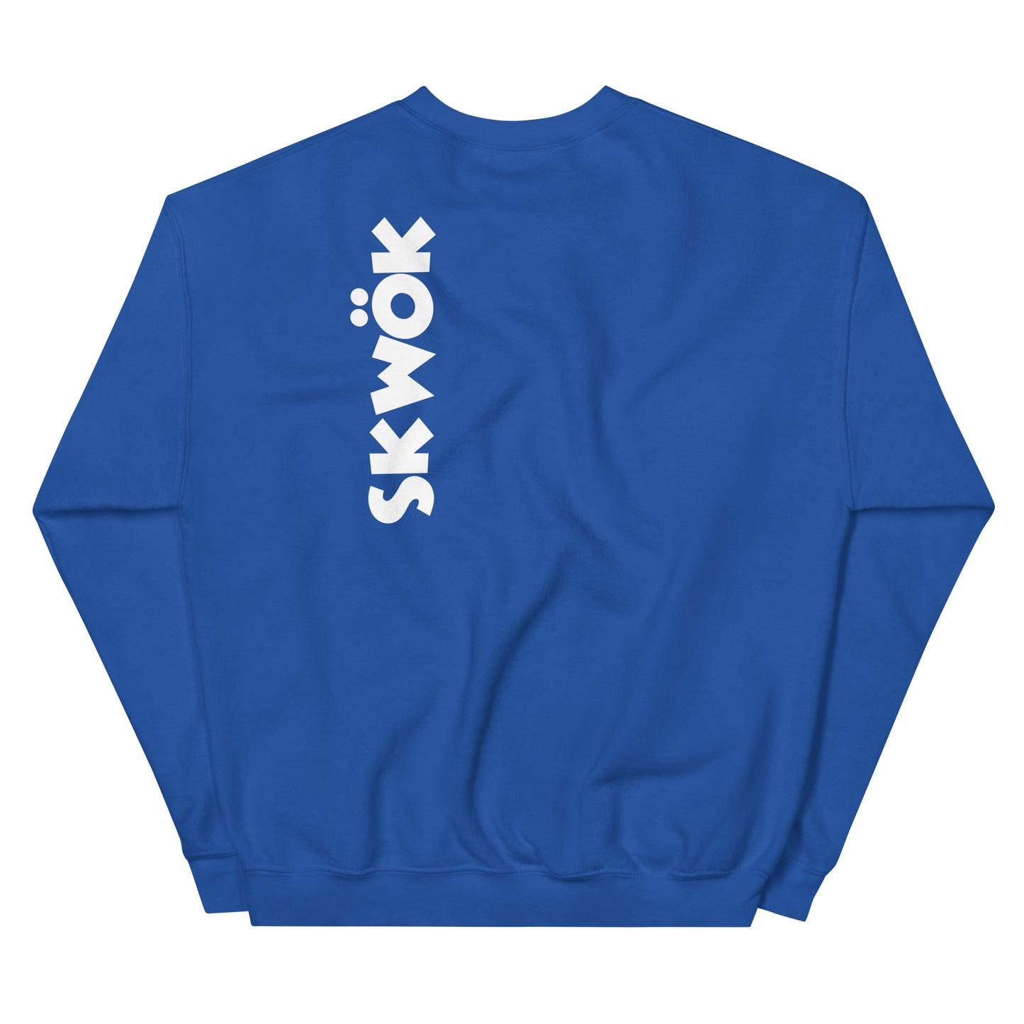 Skwok Brand / 8oz Gildan Crew / (2) / OG Logo II / White / DTG Print / Front - Back