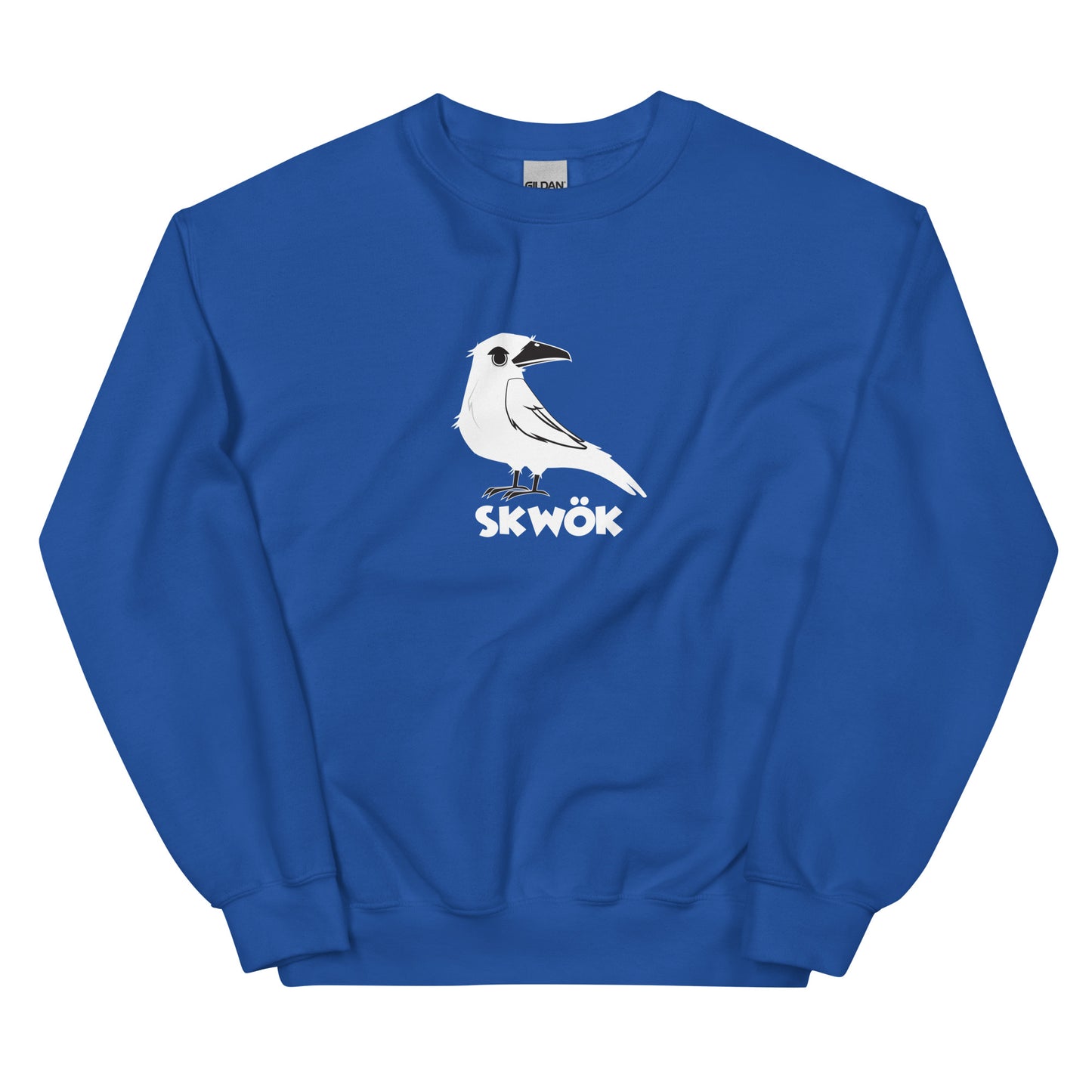 Skwok Brand / 8oz Gildan Crew / (7) / Raven Logo III / DTG Print / Front